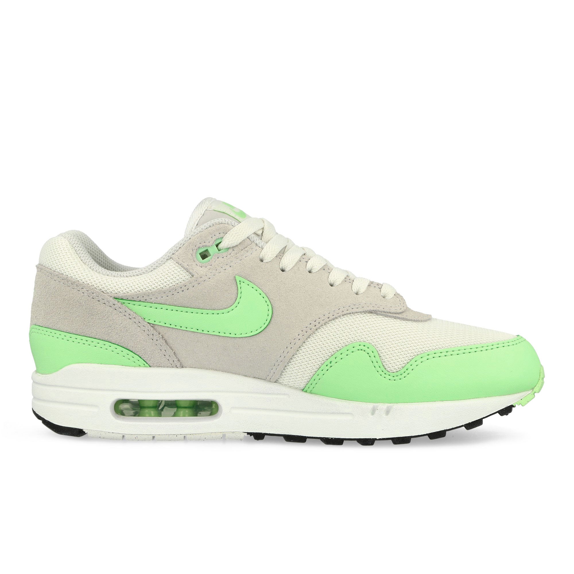 Nike Air Max 1 Essential Summit White / Vapor Green - Photon Dust Low Top Sneakers Silhouette | Overkill