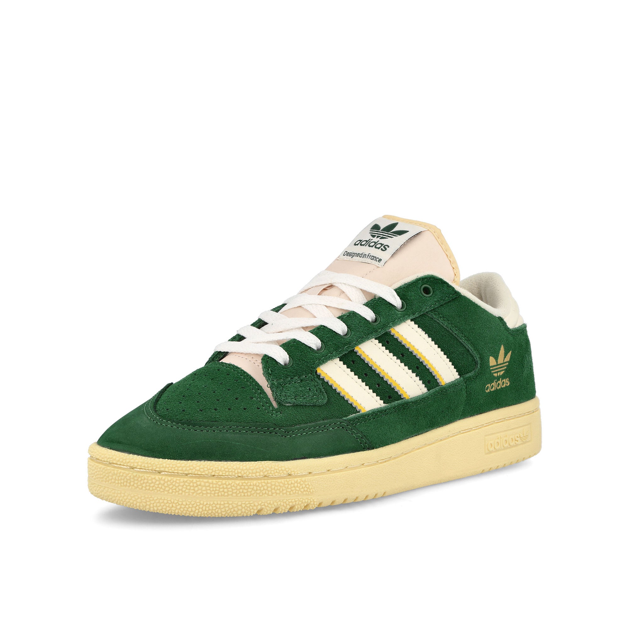 adidas Centennial 85 Lo Collegiate Green / Chalk White / Easy Yellow Low Top Sneakers Close Up | Overkill