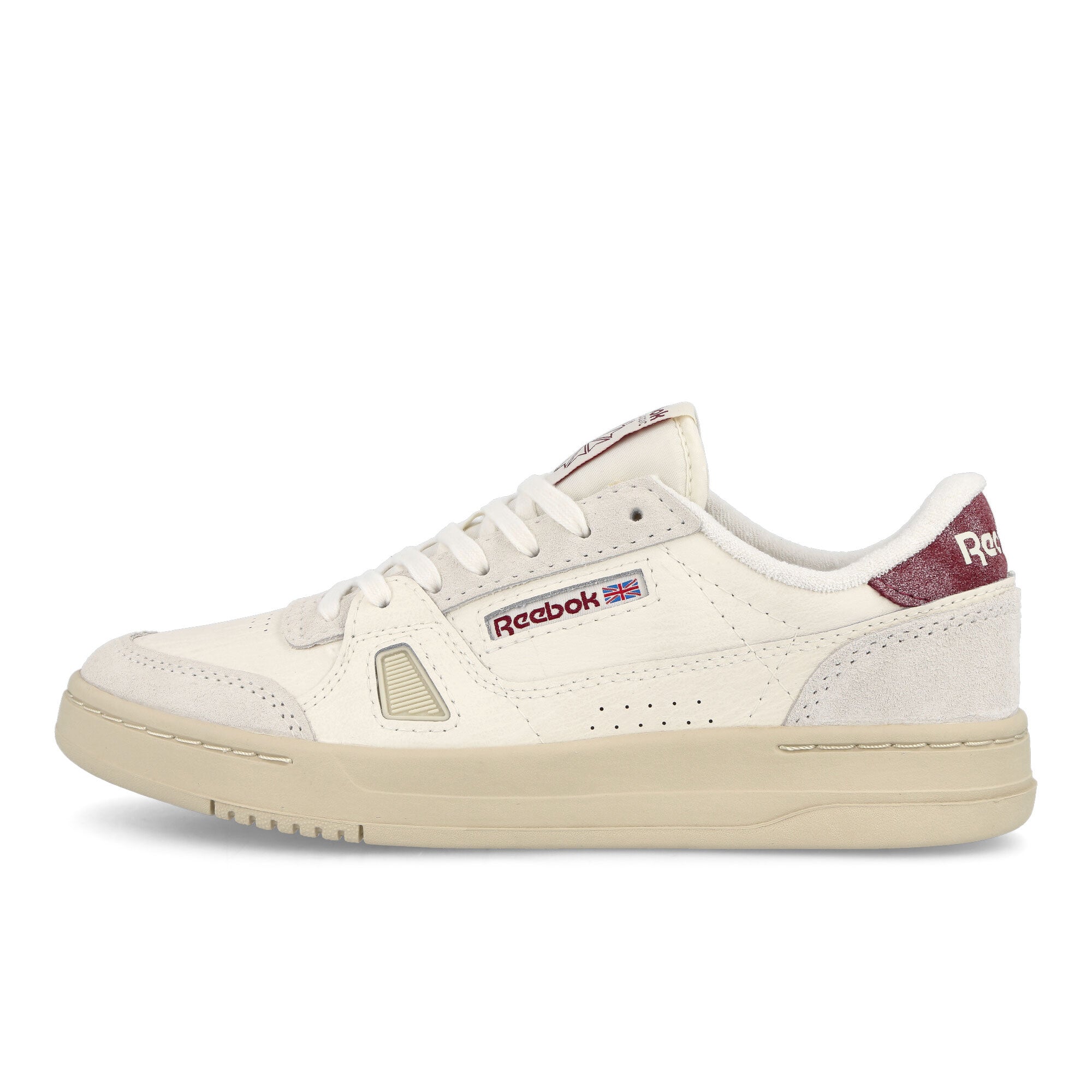 Reebok LT Court Chalk / Chalk / Classic Burgundy Low Top Sneakers FZ6006 | Overkill