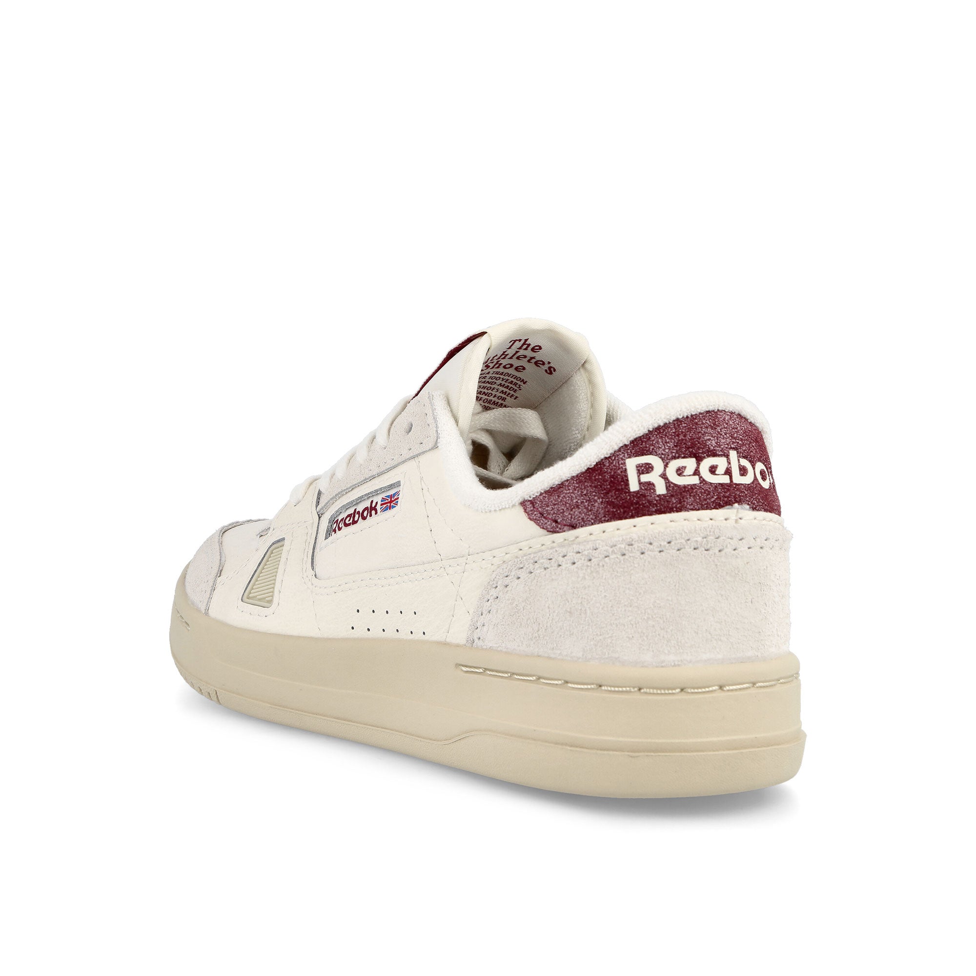 Reebok LT Court Chalk / Chalk / Classic Burgundy Low Top Sneakers Material | Overkill