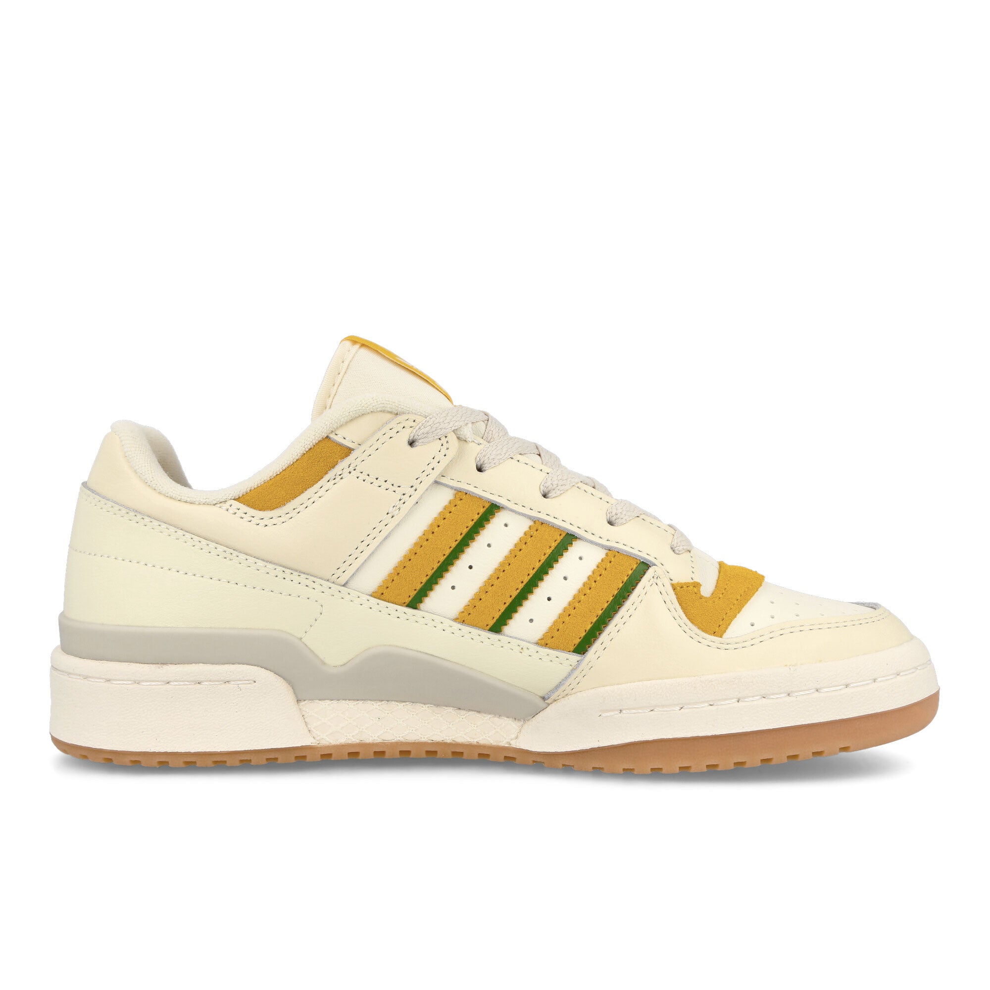 adidas Forum Low Cassic Cream White-Bold Gold-Crew Green Low Top Sneakers Silhouette | Overkill