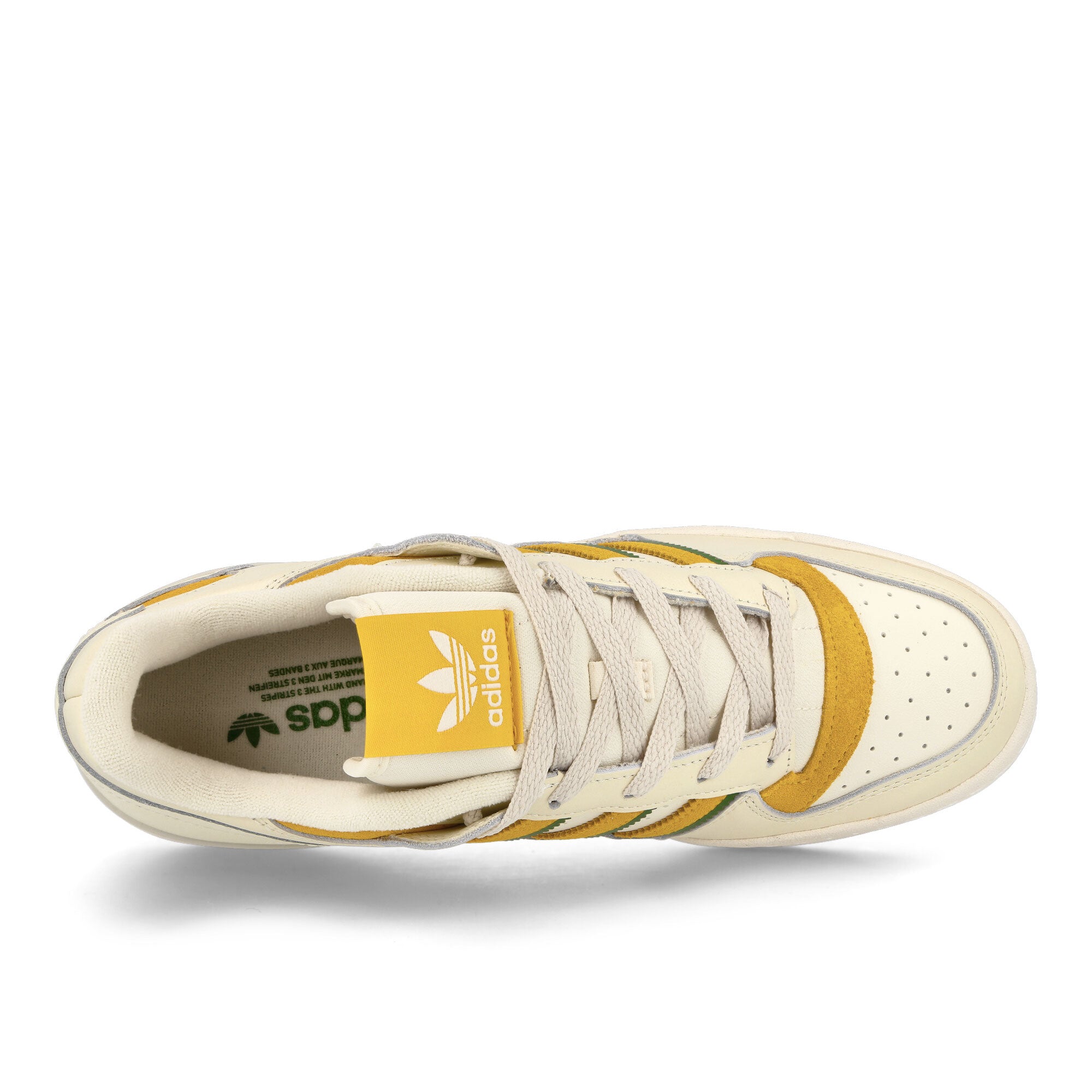 adidas Forum Low Cassic Cream White-Bold Gold-Crew Green Low Top Sneakers Detailfoto | Overkill