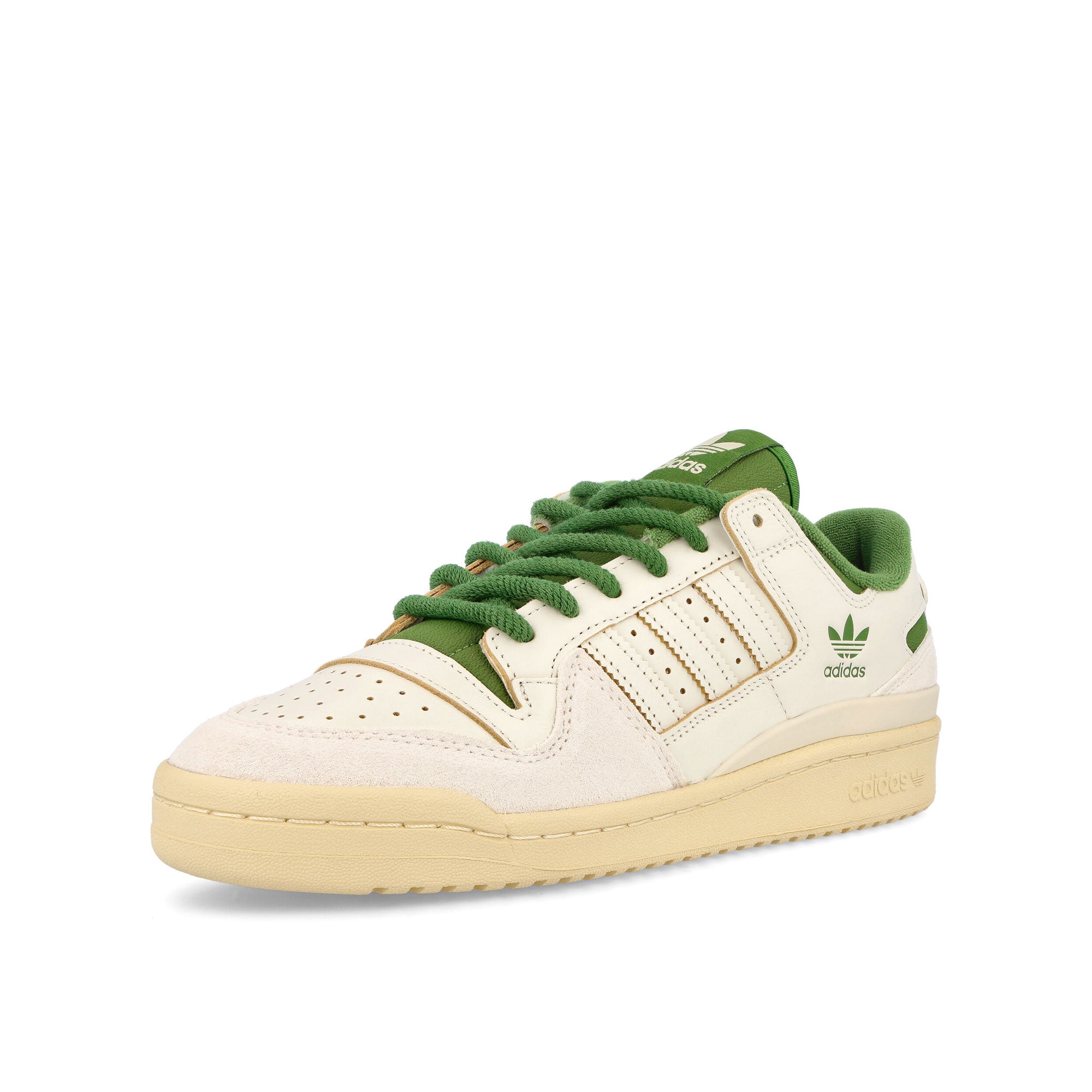 adidas Forum 84 Low CL Off White / Chalke White / Easy Yellow Sneakers Close Up | Overkill