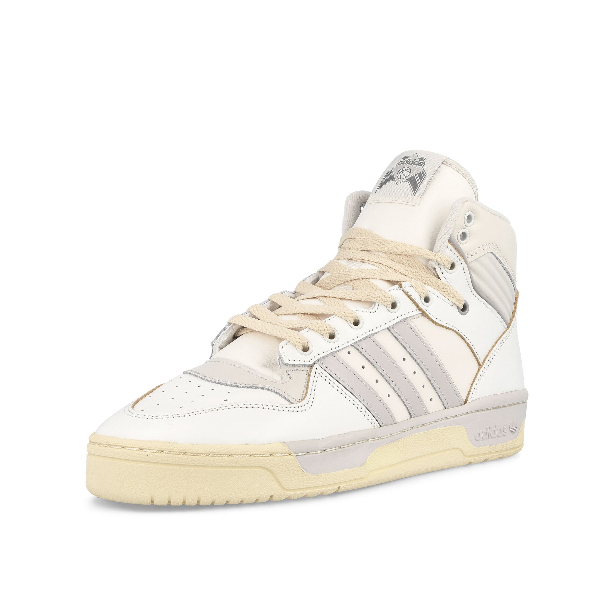 adidas Rivalry Hi Chalk White-Grey Two-Off White Sneakers Close Up | Overkill