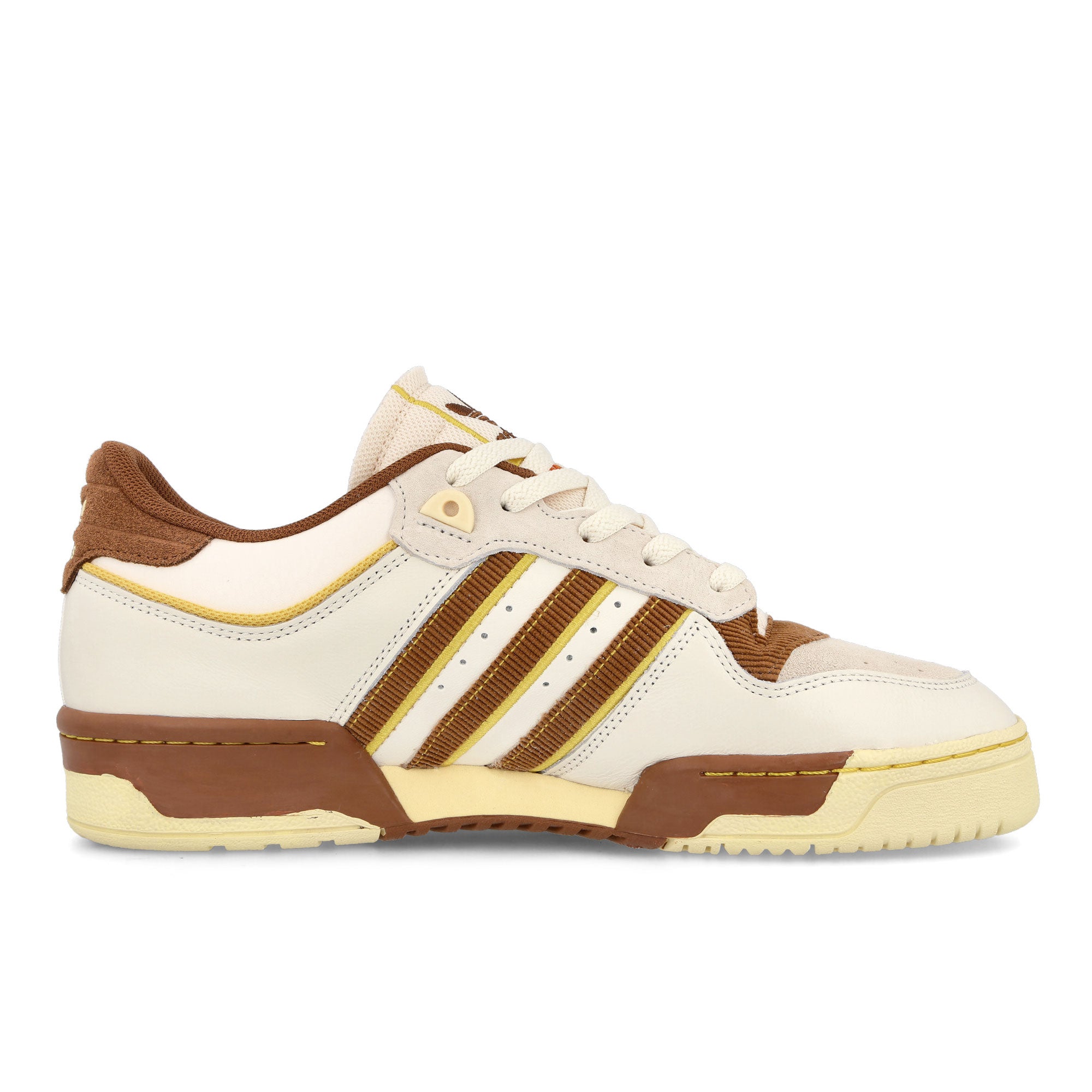 adidas Rivalry Low 86 Chalk White-Wild Brown-Hazy Yellow Sneakers Silhouette | Overkill