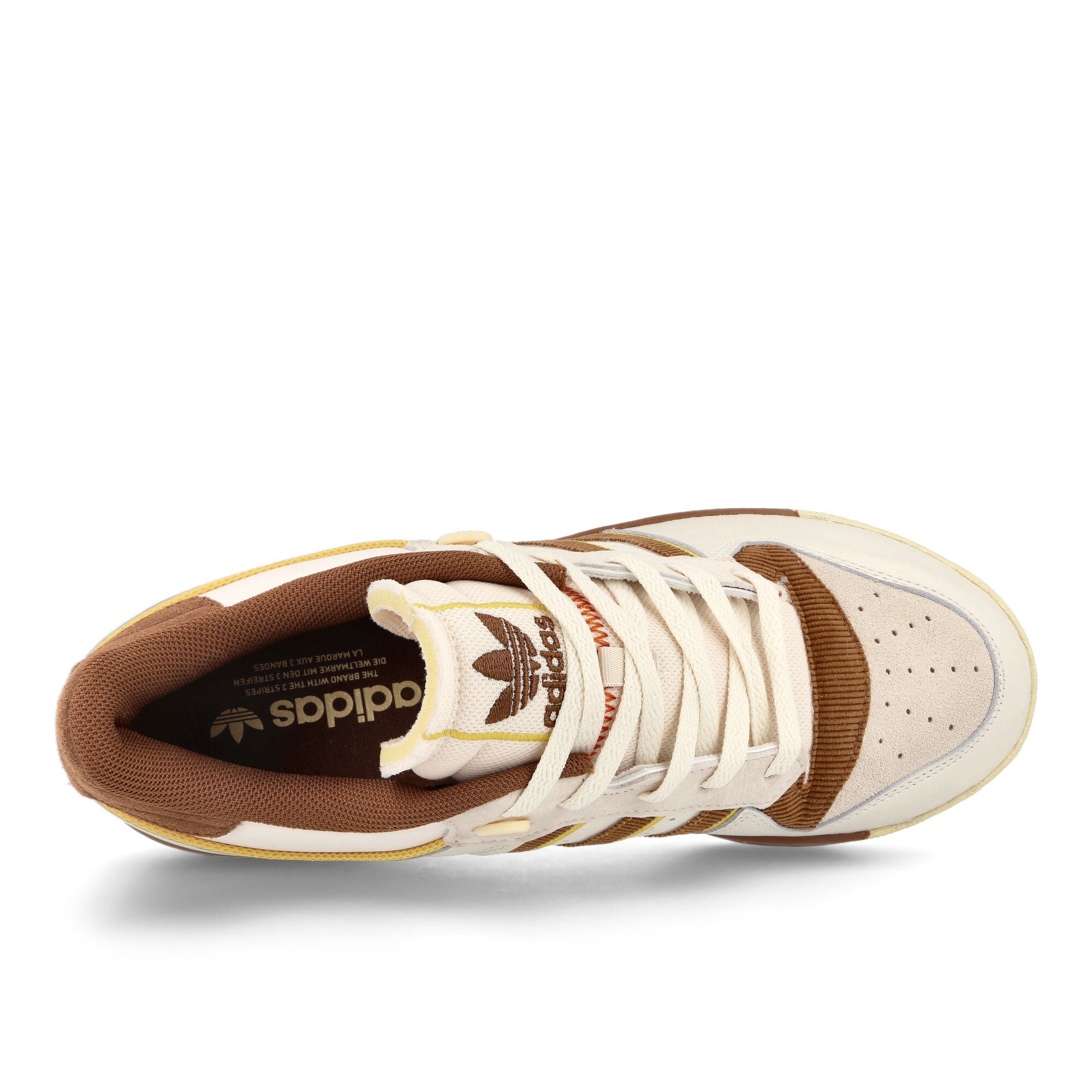 adidas Rivalry Low 86 Chalk White-Wild Brown-Hazy Yellow Sneakers Detailfoto | Overkill