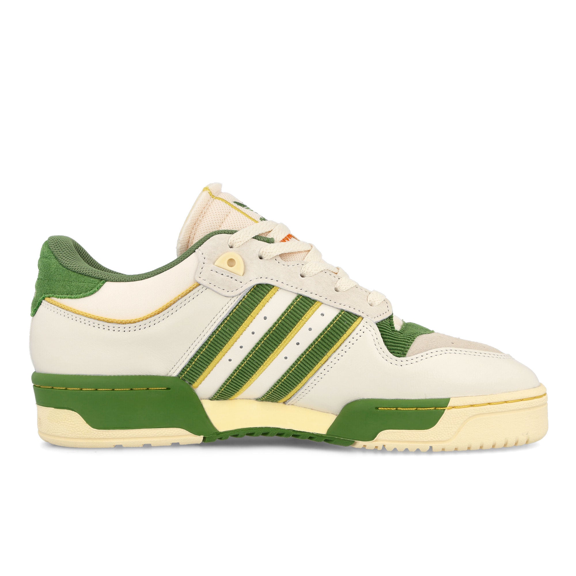 adidas Rivalry Low 86 Chalk White / Grey Green / Hazy Yellow Sneakers Silhouette | Overkill