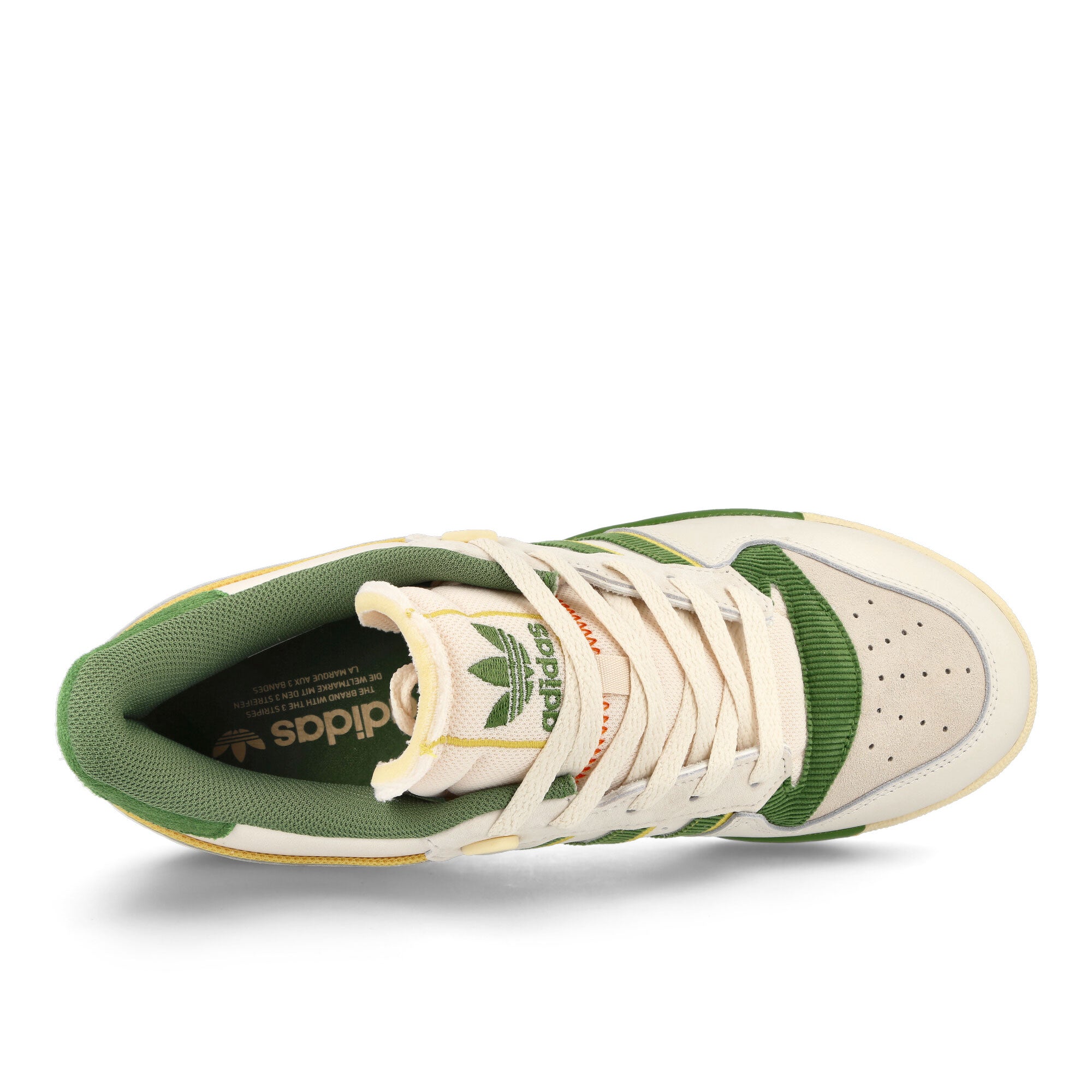adidas Rivalry Low 86 Chalk White / Grey Green / Hazy Yellow Sneakers Detailfoto | Overkill