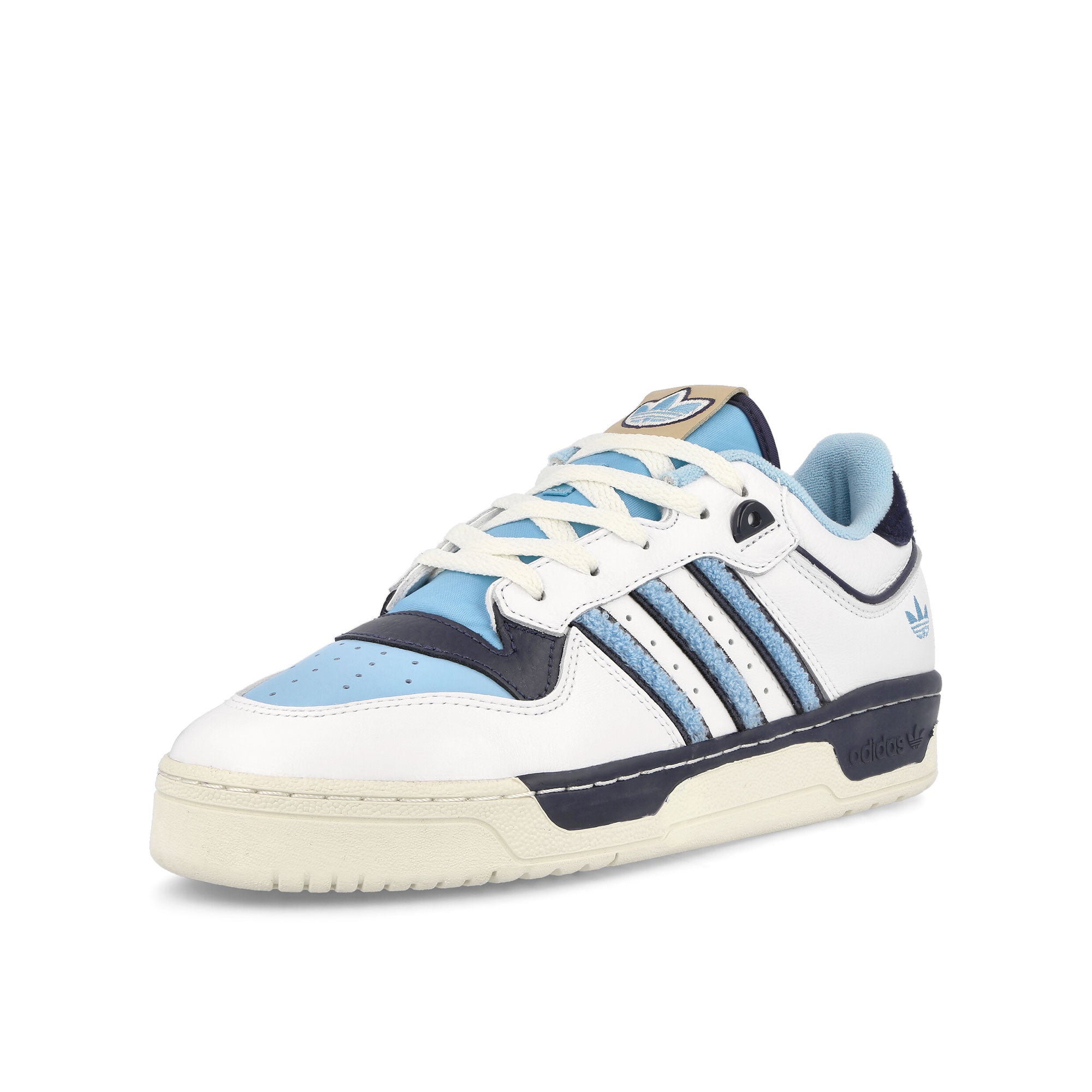 adidas Rivalry Low 86 Footwear White-Clear Blue-Shanav Low Top Sneakers Close Up | Overkill