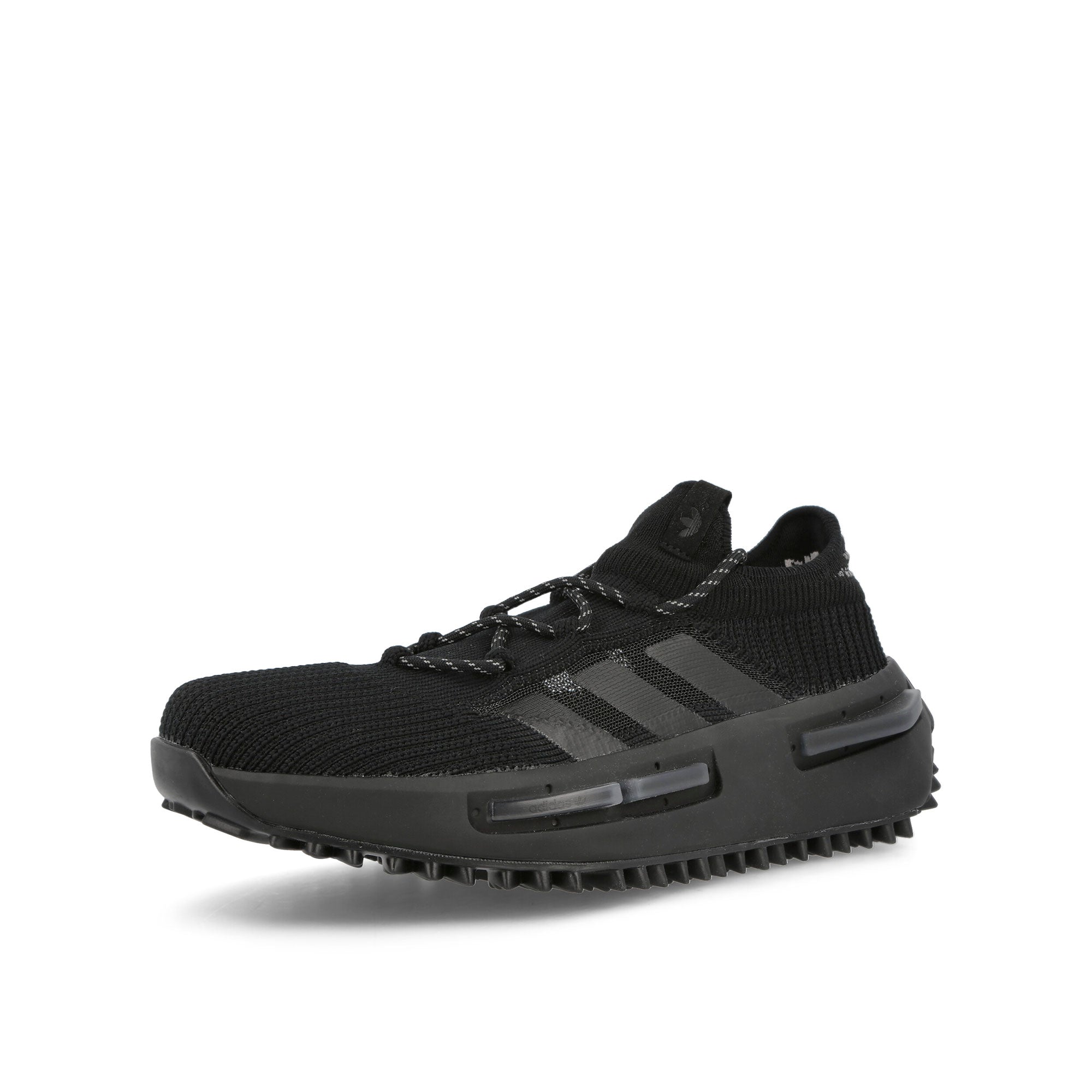 adidas NMD_S1 Core Black-Core Black Low Top Sneakers Close Up | Overkill