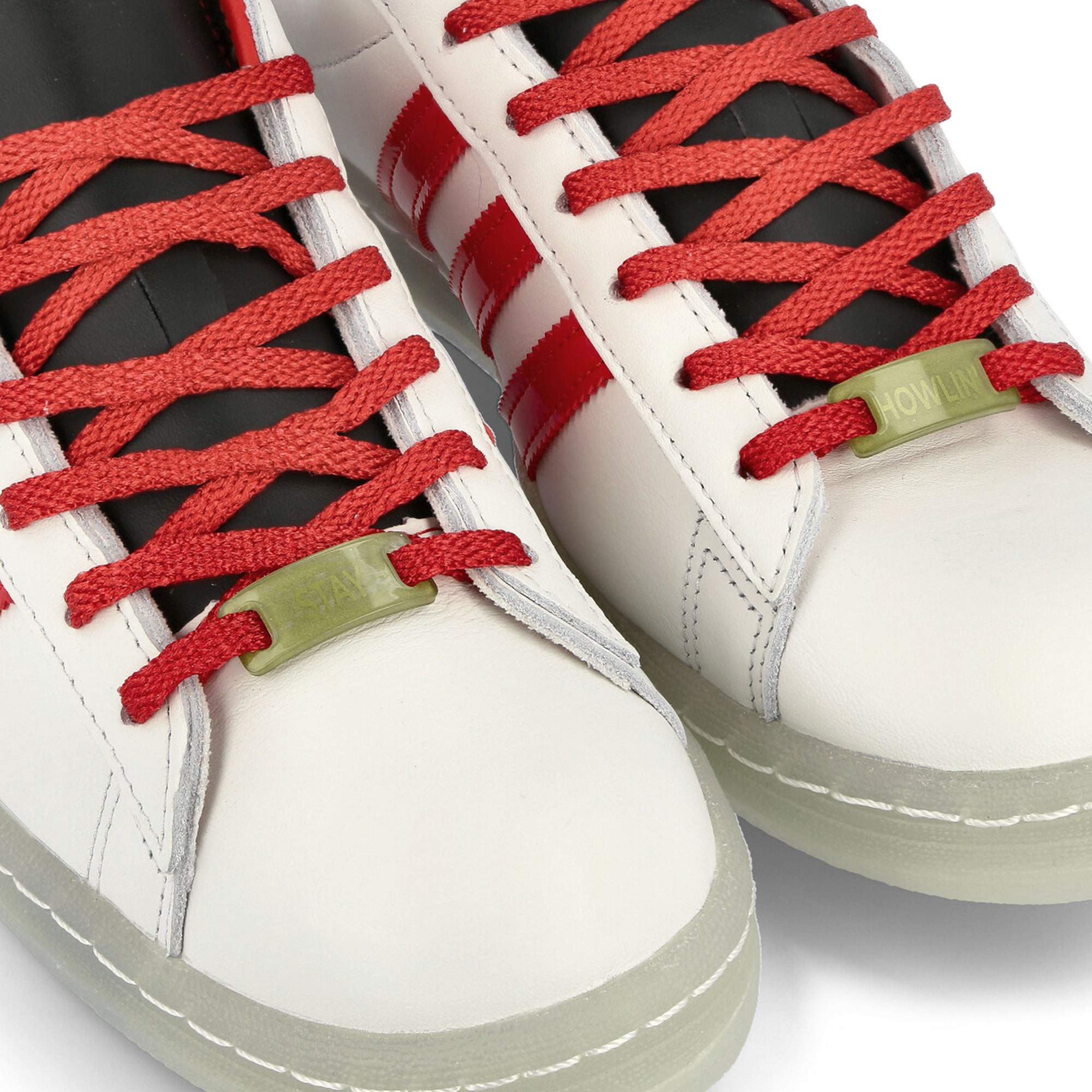 adidas Campus Cwhite / Vivred / Cblack Low Top Sneakers Detail View 1 | Overkill