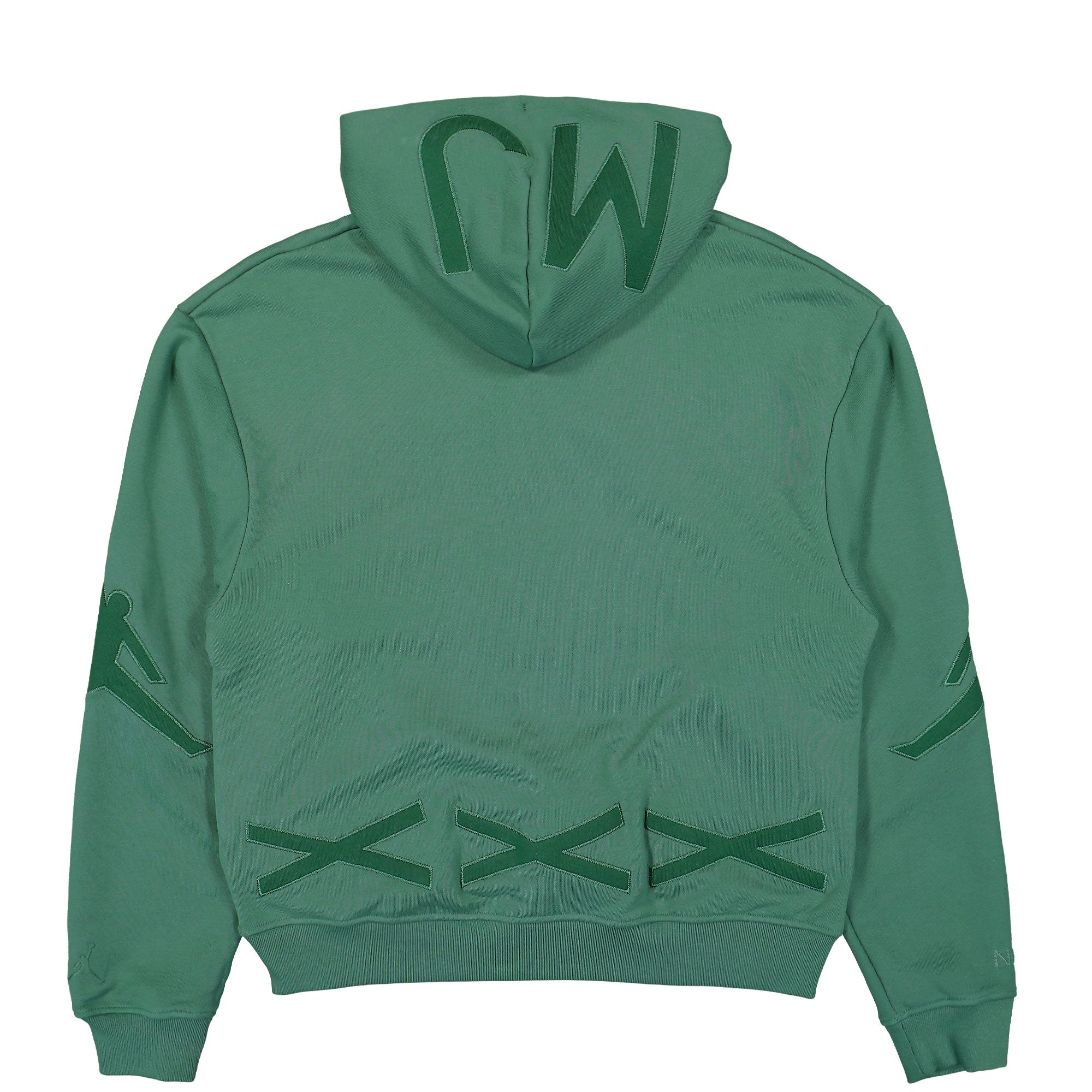 Jordan Fleece Hoodie Green Stone Hoodies Close-up | Overkill