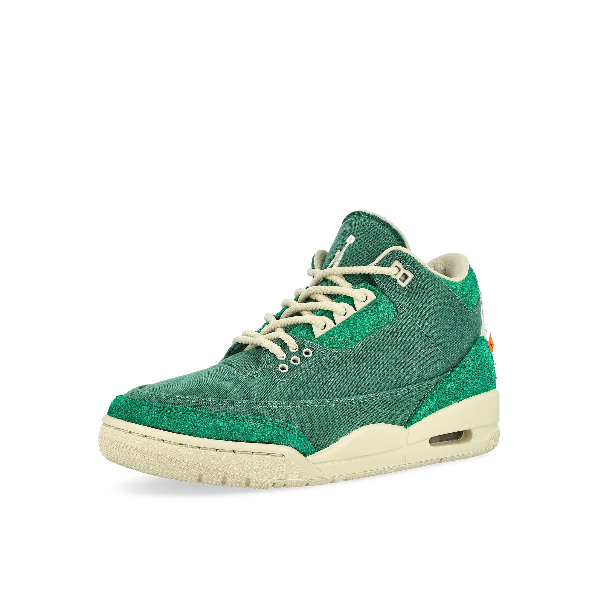 Jordan 3 Retro OG SP Bicoastal / Black-Malachite - Fossil High Top Sneakers Close Up | Overkill