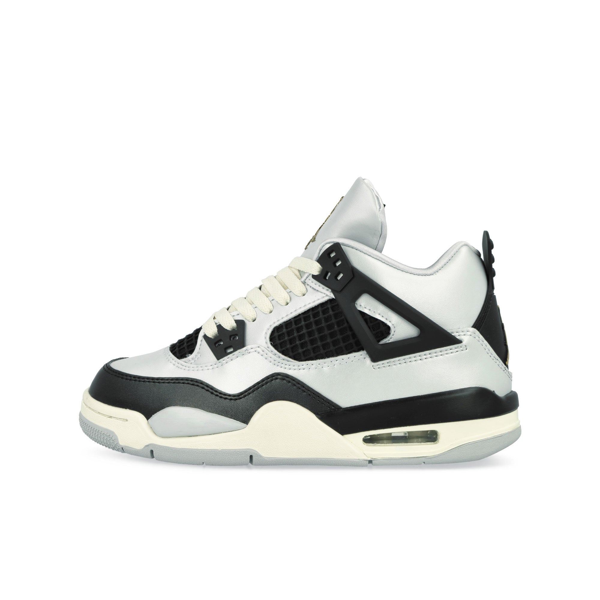 Jordan Air Jordan 4 Retro GS Pure Platinum / Metallic Gold - Black - Sail High Top Sneakers FZ8585 070 | Overkill