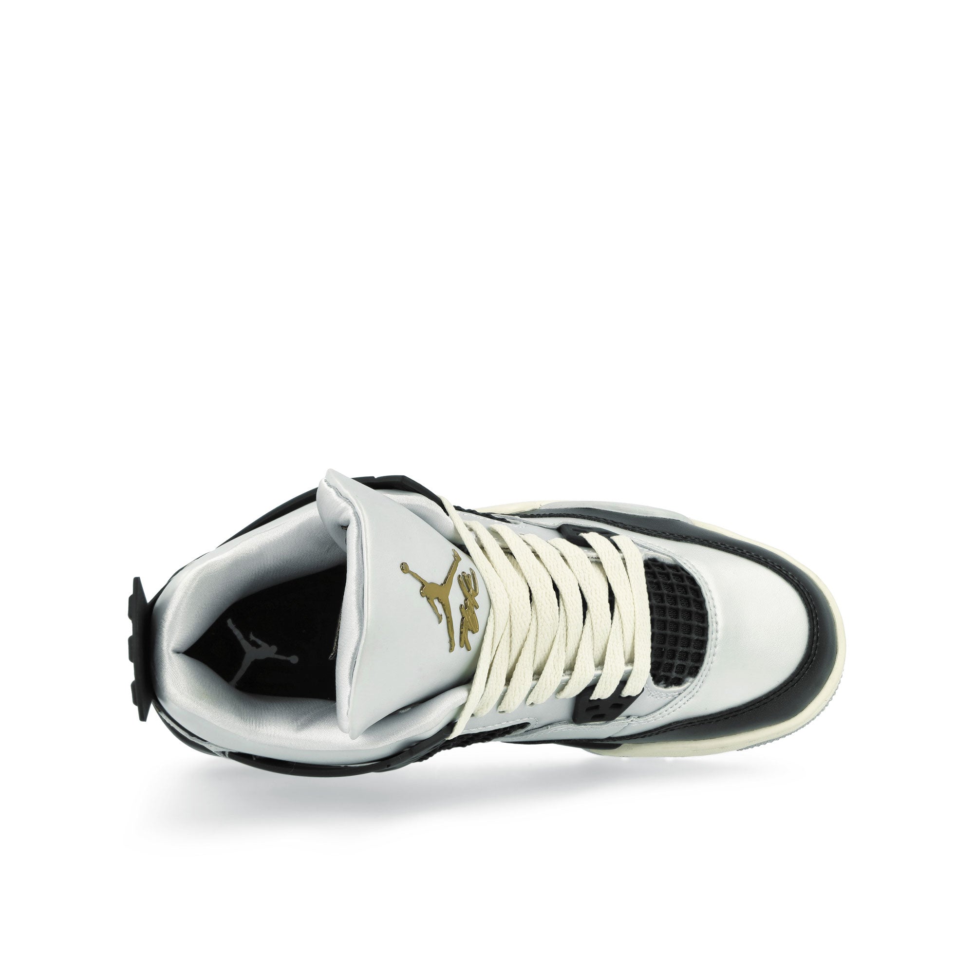 Jordan Air Jordan 4 Retro GS Pure Platinum / Metallic Gold - Black - Sail High Top Sneakers Detailfoto | Overkill