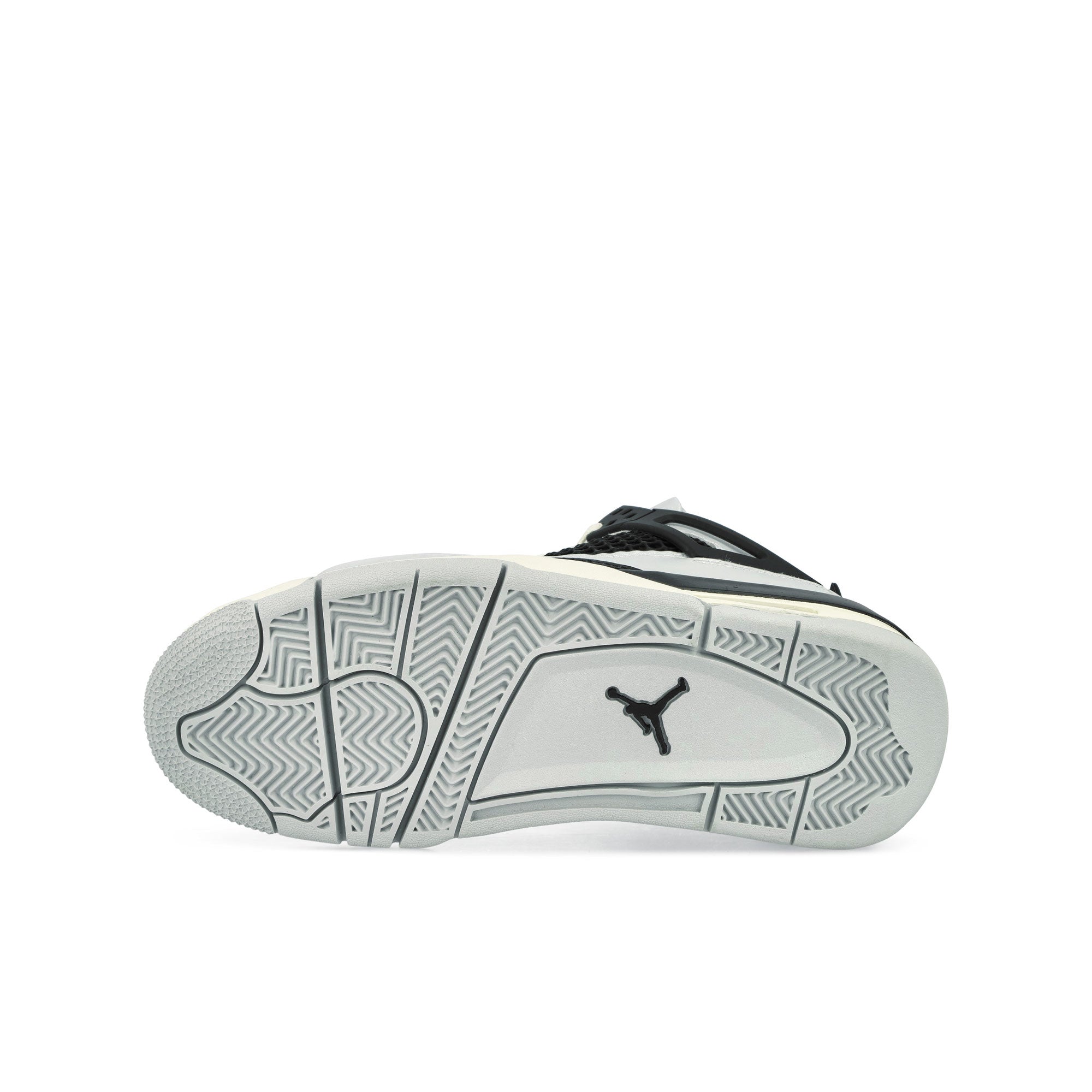 Jordan Air Jordan 4 Retro GS Pure Platinum / Metallic Gold - Black - Sail High Top Sneakers Detail View 1 | Overkill