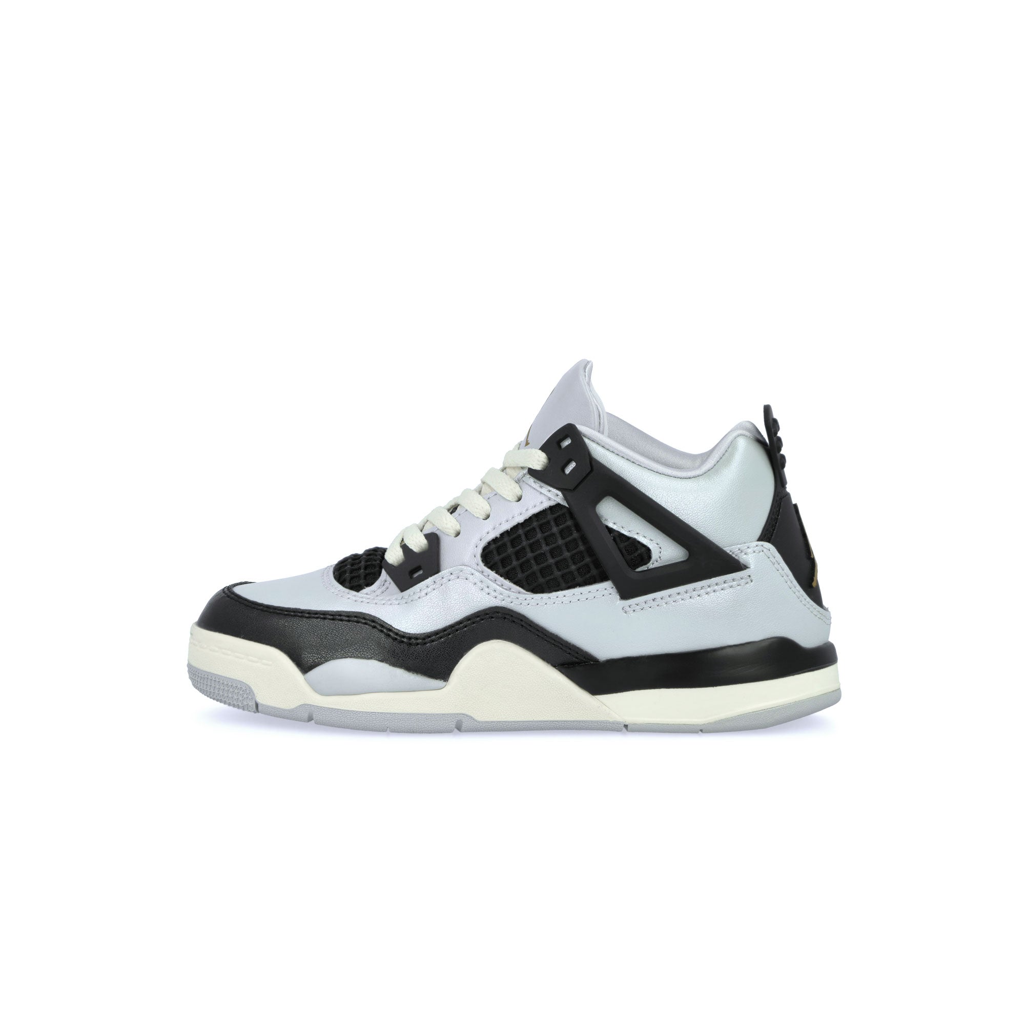 Jordan 4 Retro PS Pure Platinum / Metallic Gold-Black-Sail Mid Top Sneakers FZ8586 070 | Overkill