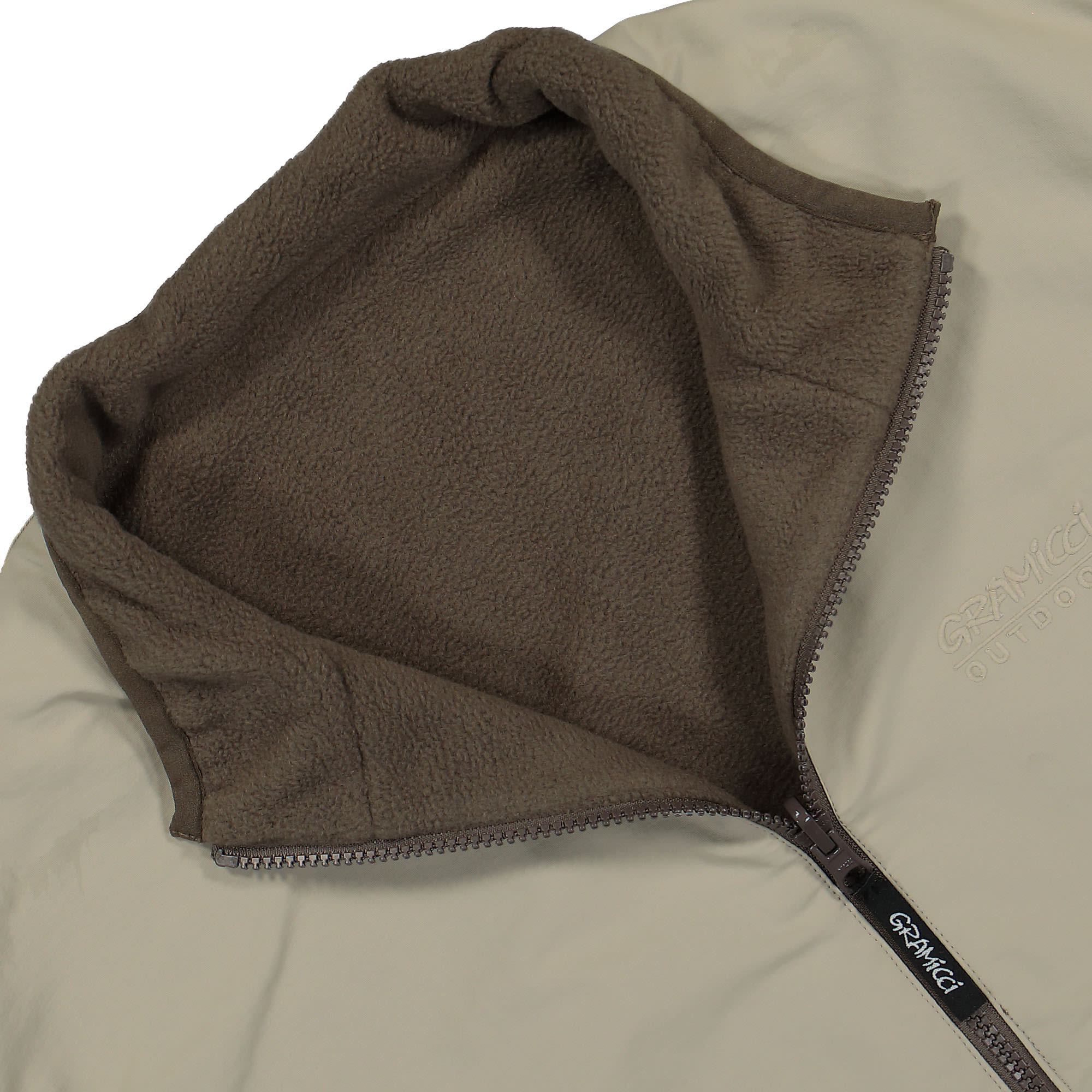 Gramicci Reversible Fleece Vest Taupe Vests Detail view 3 | Overkill