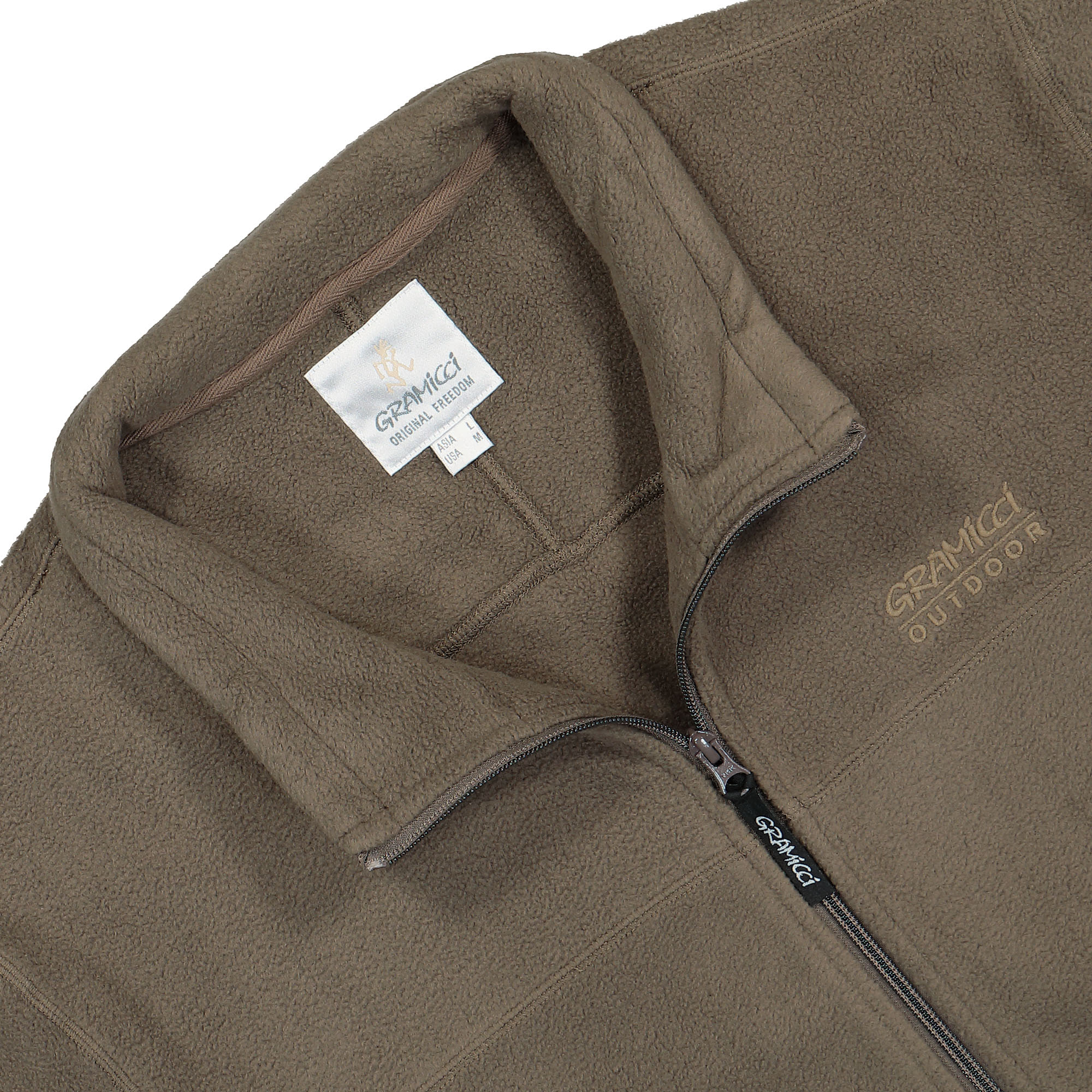 Gramicci Thermal Fleece Jacket Taupe Fleece Jackets Close-up | Overkill