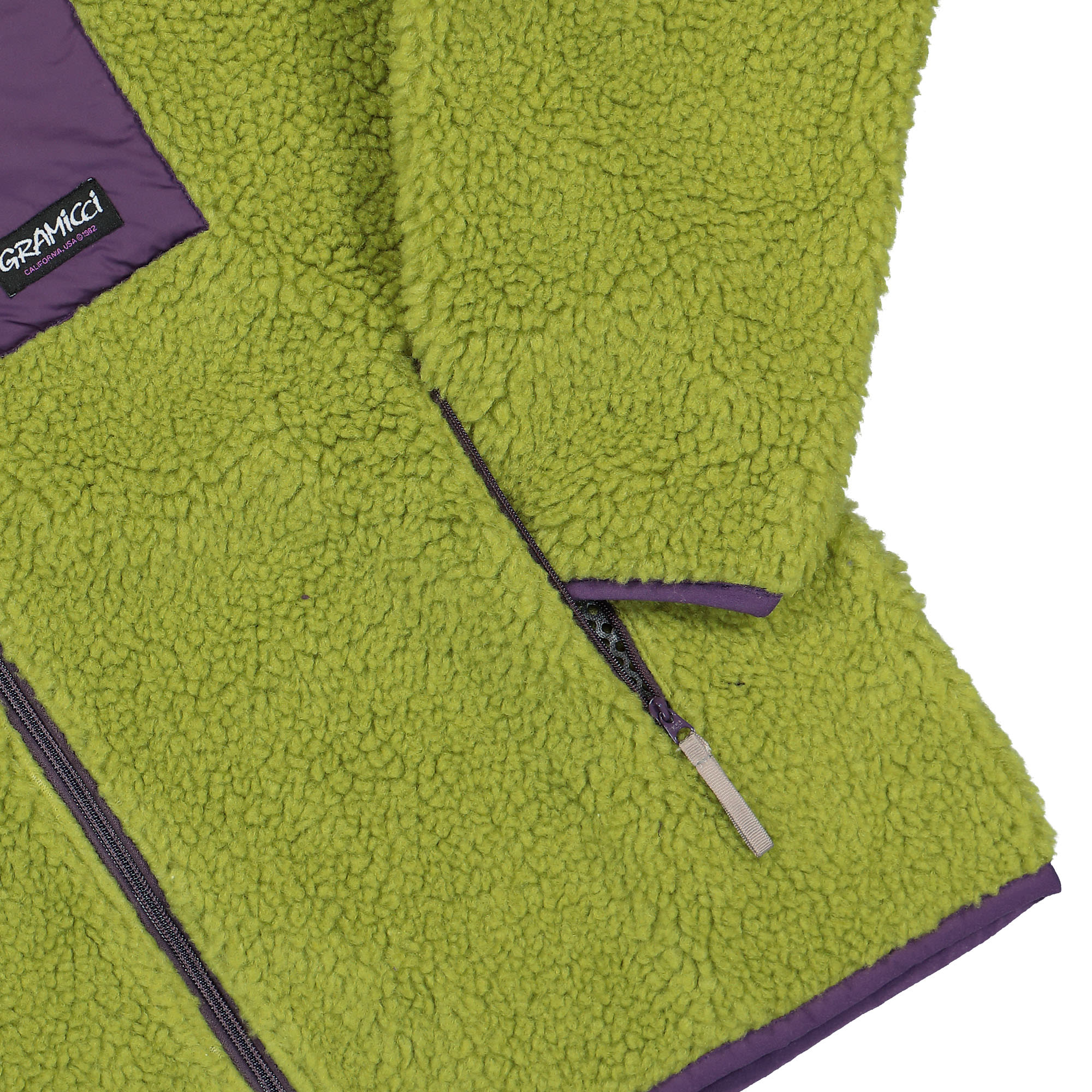 Gramicci Sherpa Jacket Dusted Lime Fleece Jackets Detailfoto | Overkill