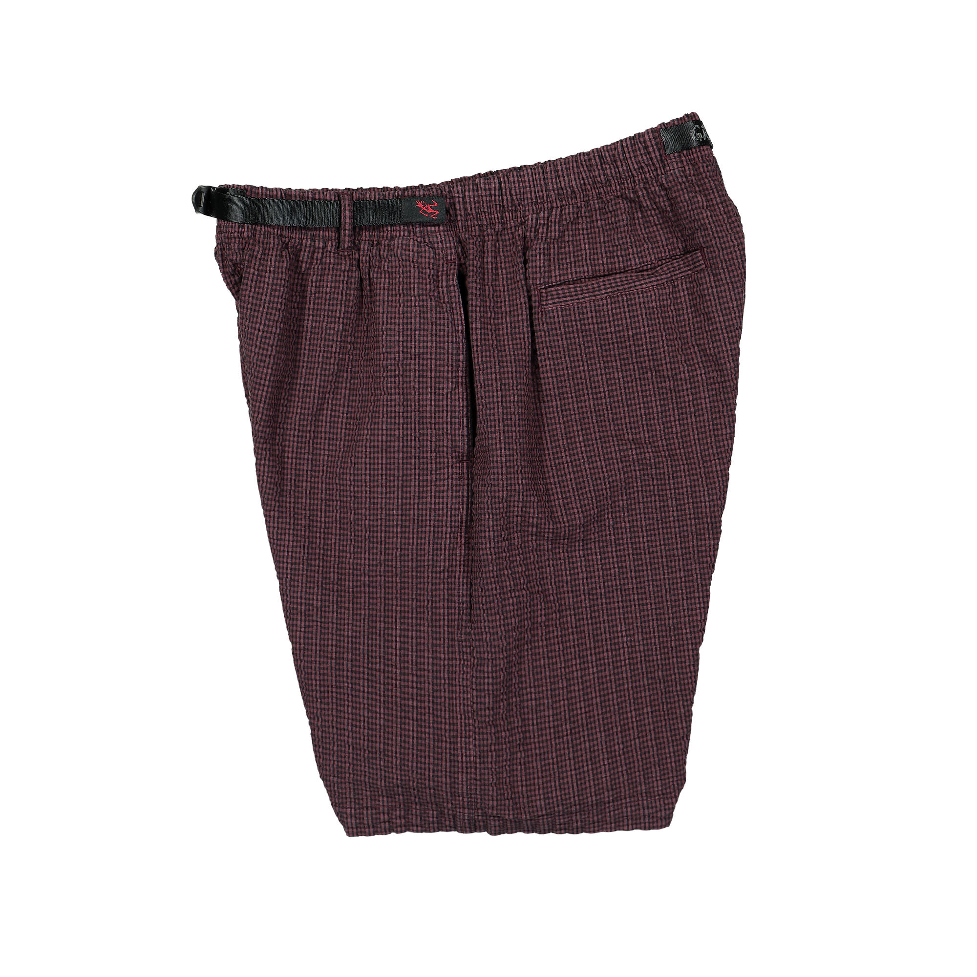 Gramicci O.G. Seersucker G-Short Dusty Maroon Shorts Close-up | Overkill