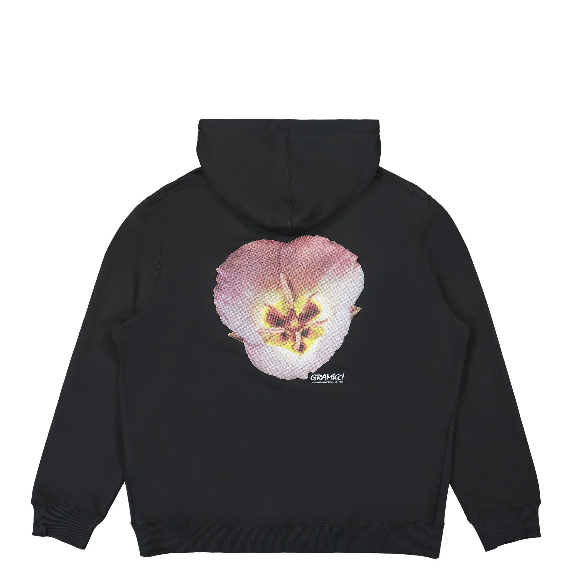 Gramicci Flower Hooded Sweatshirt Vintage Black Hoodies Close-up | Overkill