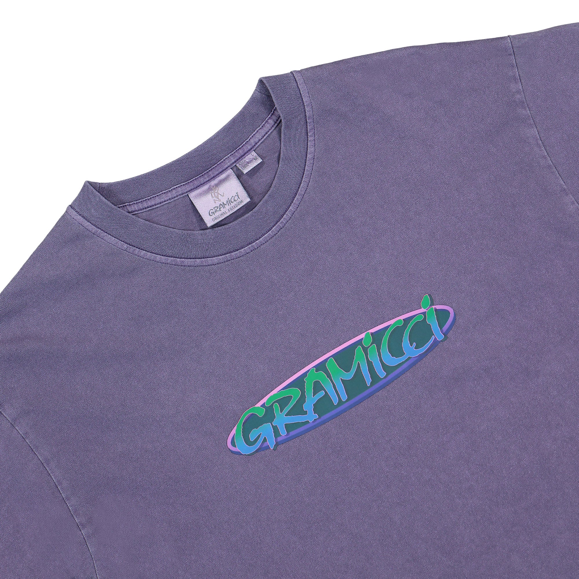 Gramicci Oval L/S Tee Purple Pigment Longsleeves Close-up | Overkill