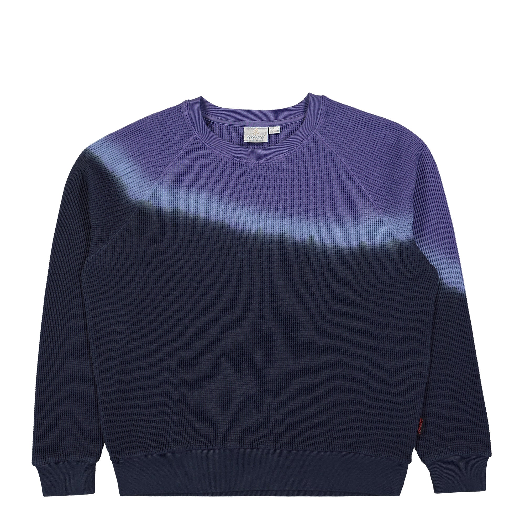 Gramicci Waffle Crew Purple Sweatshirts G4FM-J027 / Purple | Overkill
