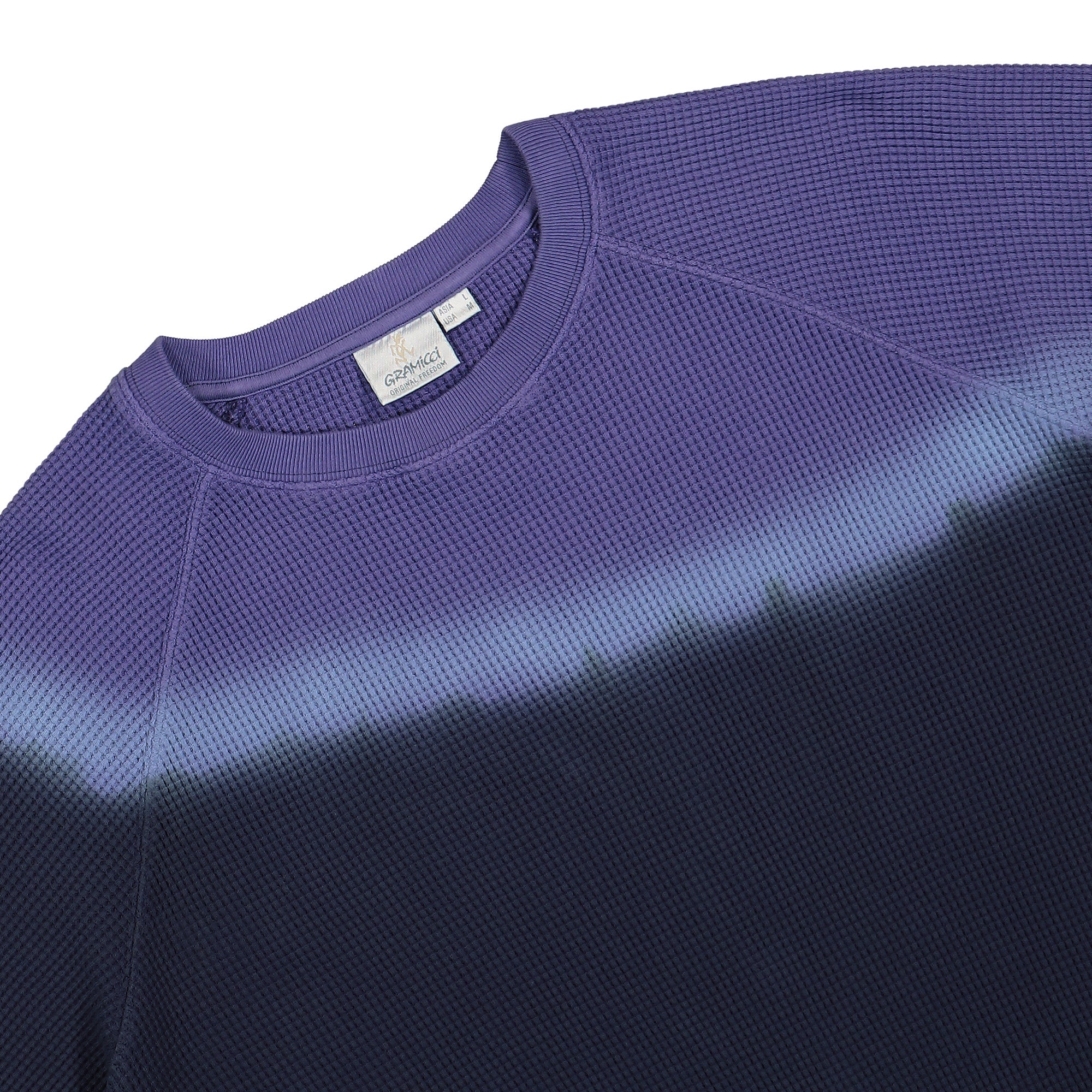 Gramicci Waffle Crew Purple Sweatshirts Close-up | Overkill