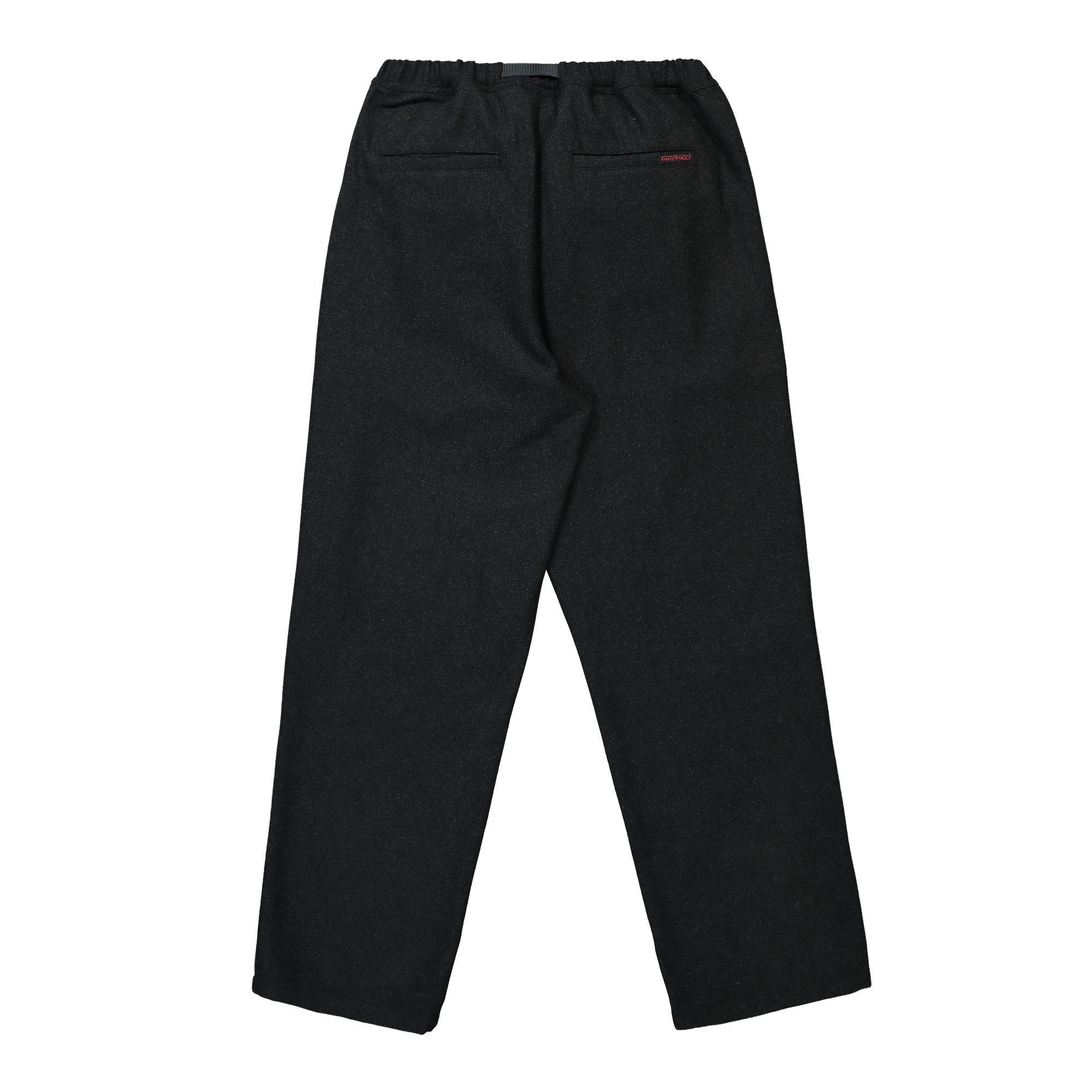Gramicci Wool Relaxed Pleated Trouser Charcoal Wool Pants Material | Overkill