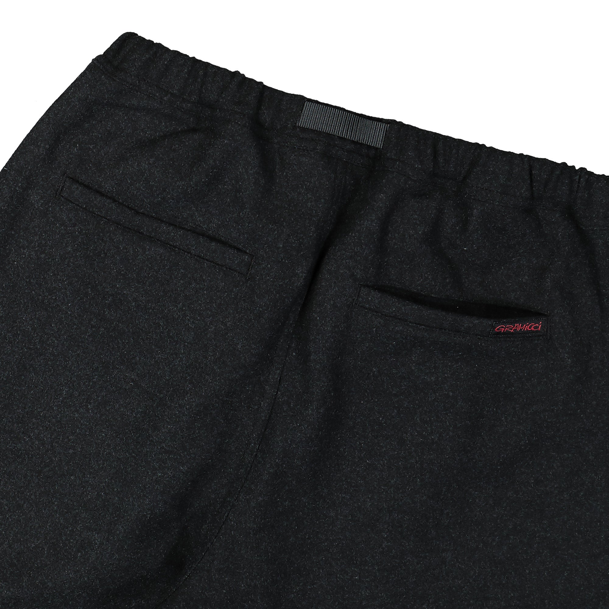 Gramicci Wool Relaxed Pleated Trouser Charcoal Wool Pants Detail view 1 | Overkill