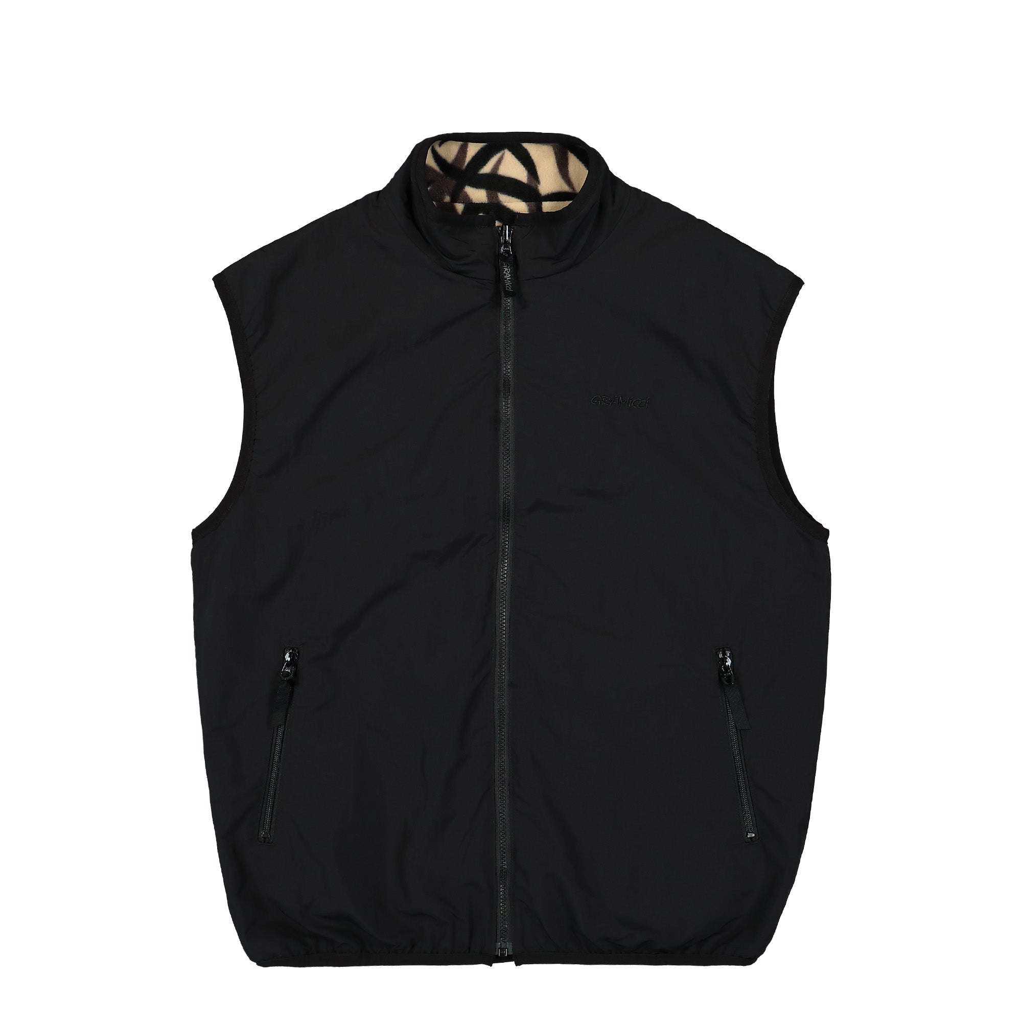 Gramicci Reversible Fleece Vest Tribal Terra Vests Close-up | Overkill