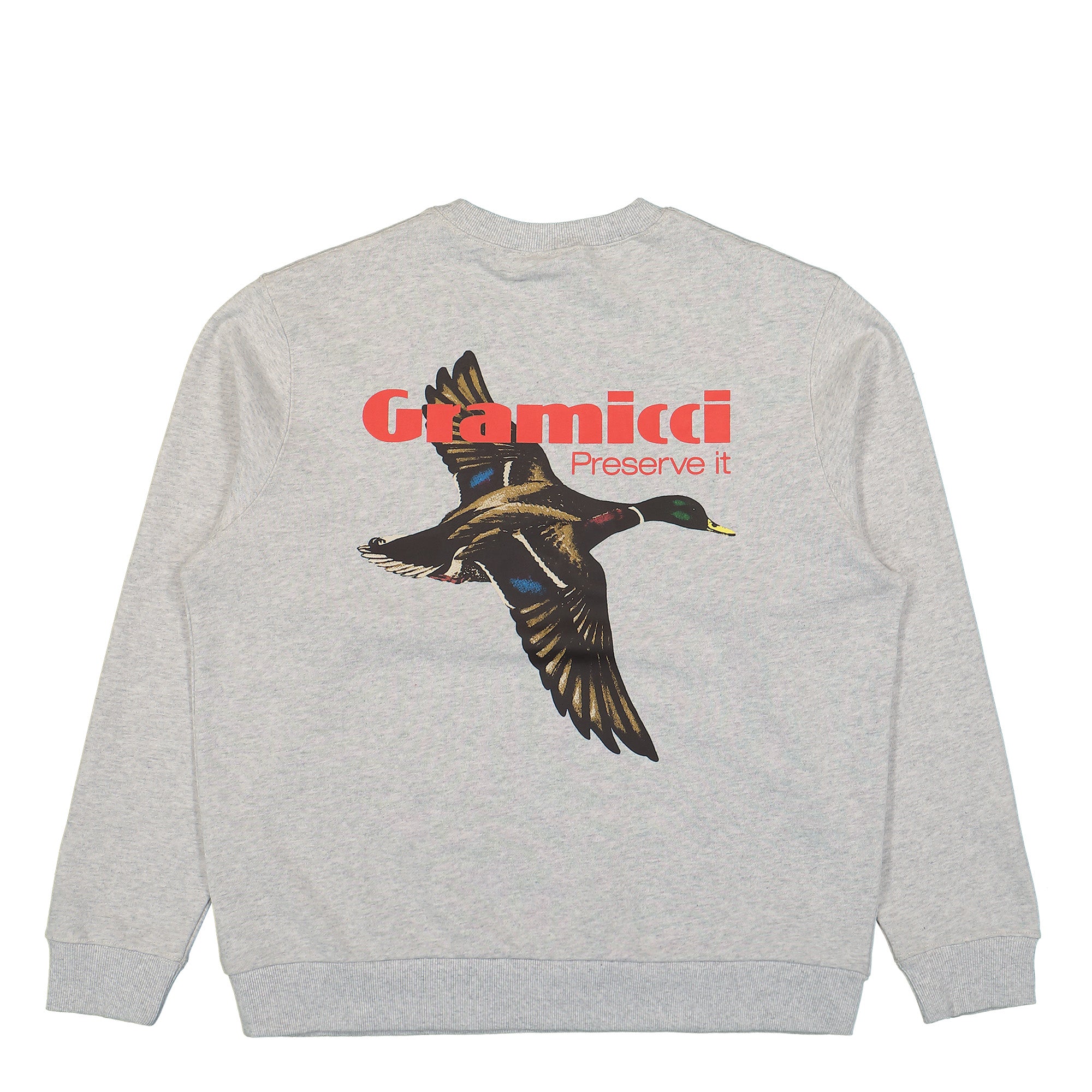 Gramicci Preserve It Sweatshirt Grey Heather Sweatshirts Close-up | Overkill