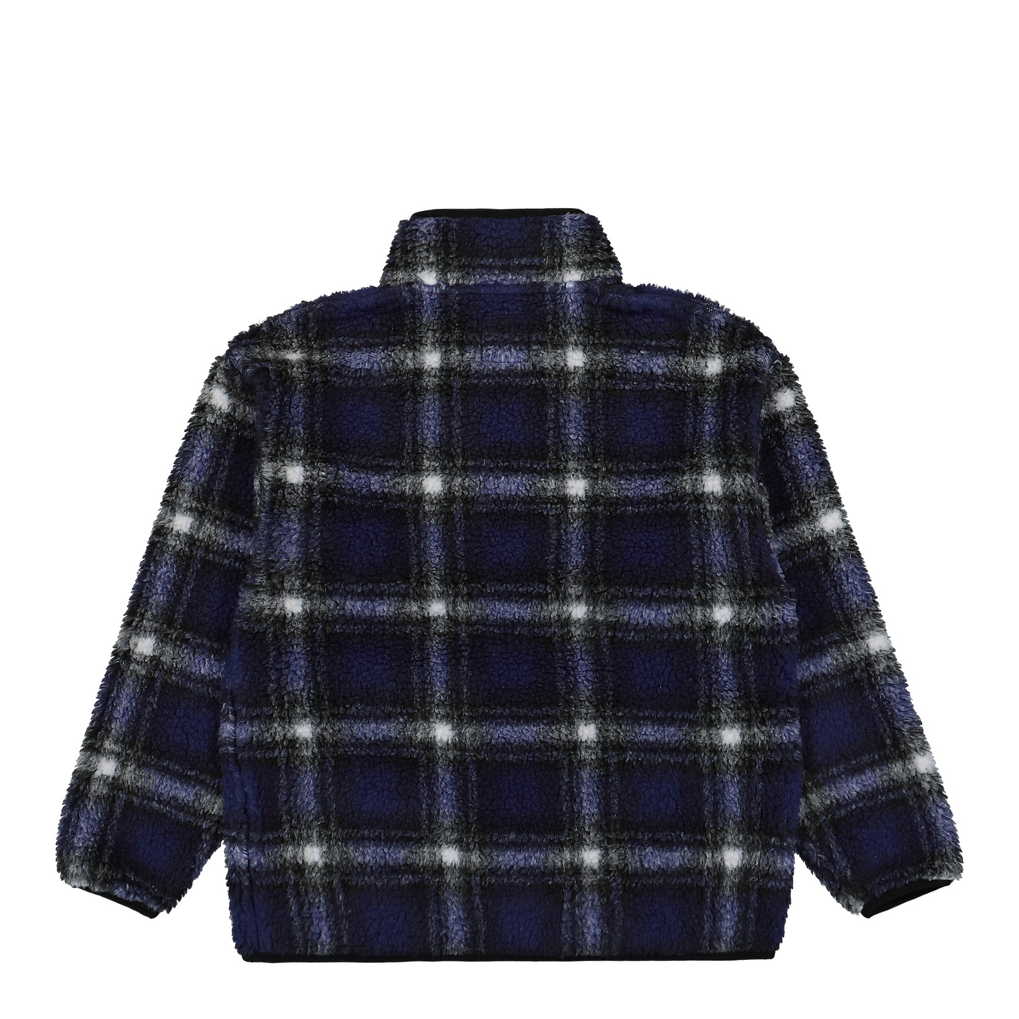 Gramicci Shadow Plaid Sherpa Jacket Purple Shadow Plaid Fleece Jackets Material | Overkill