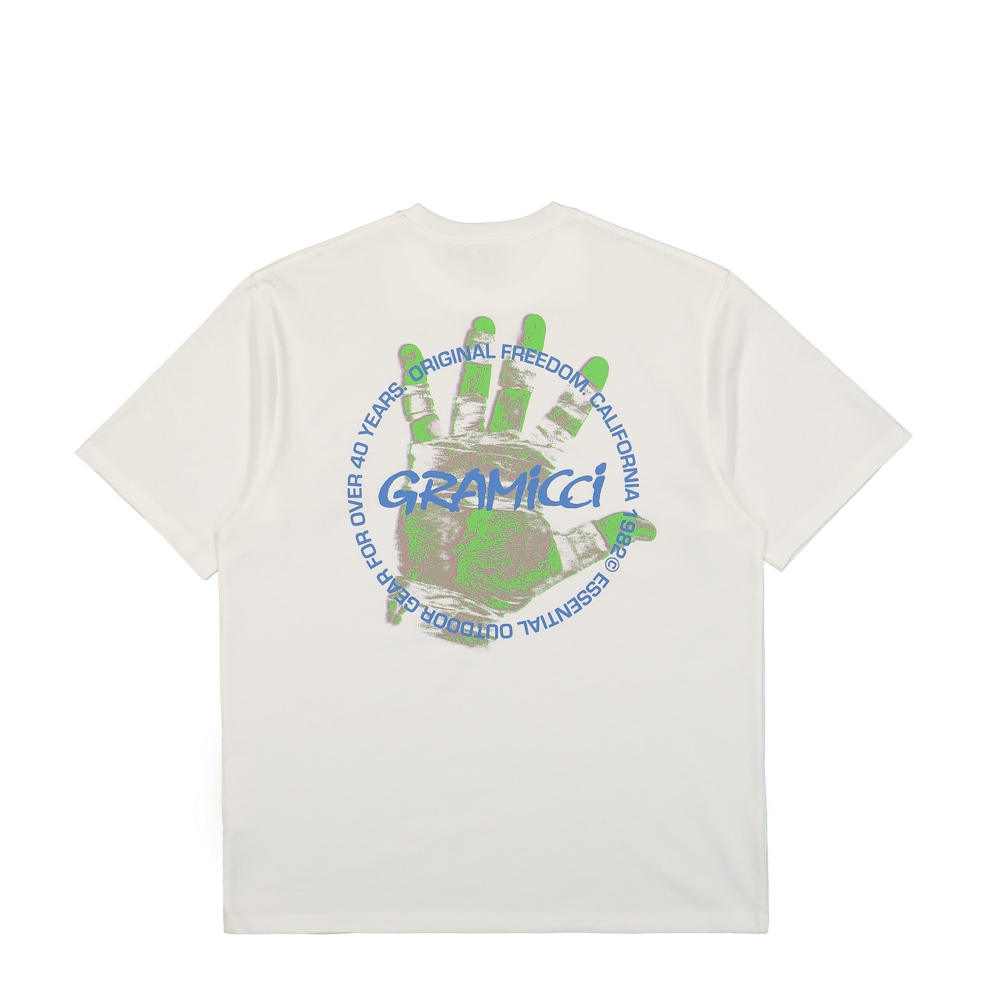 Gramicci Climber's Hand Tee White T-Shirts Close-up | Overkill