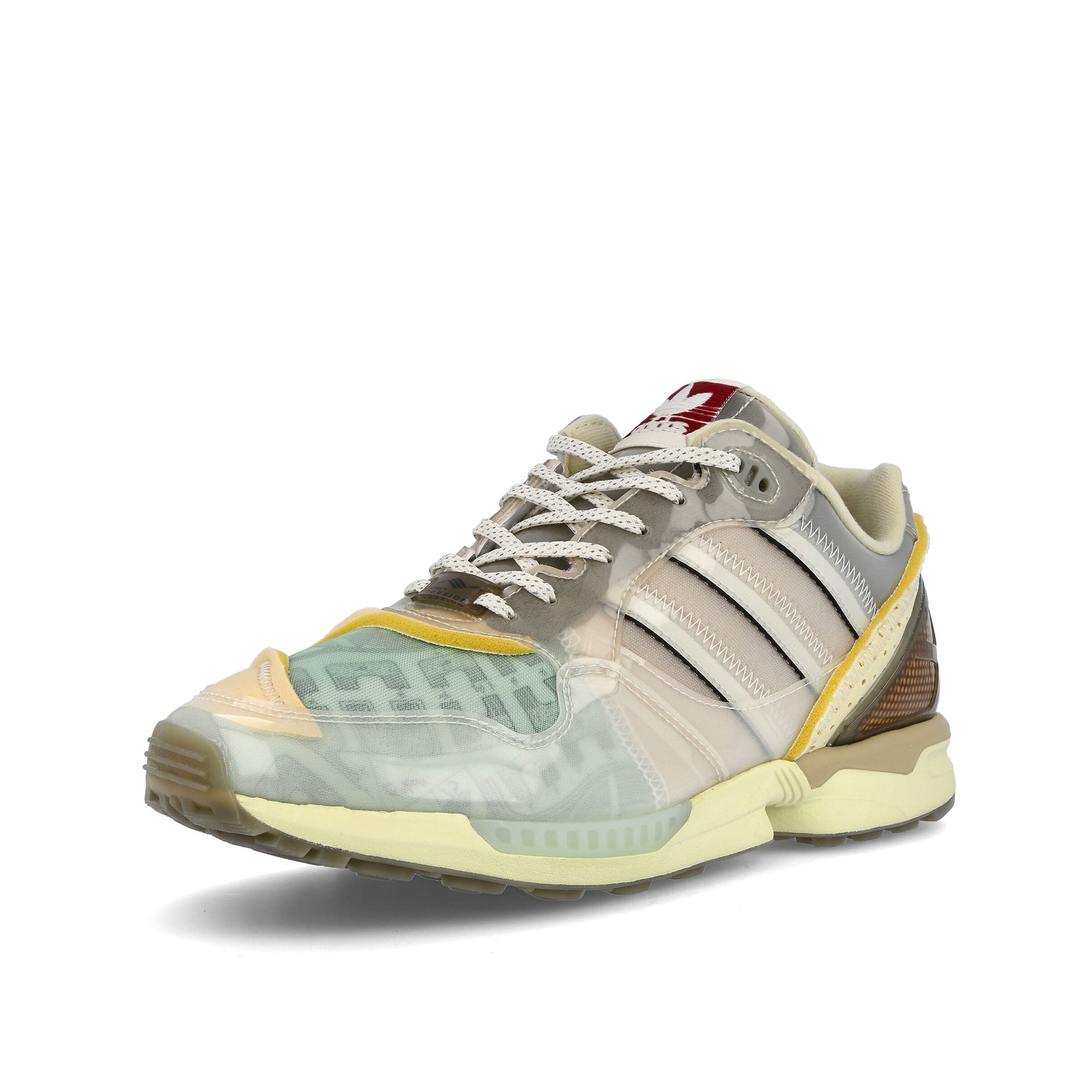 adidas zx 6000 xz inside out Clear Brown-Chalk White-Sand Sneakers Close Up | Overkill
