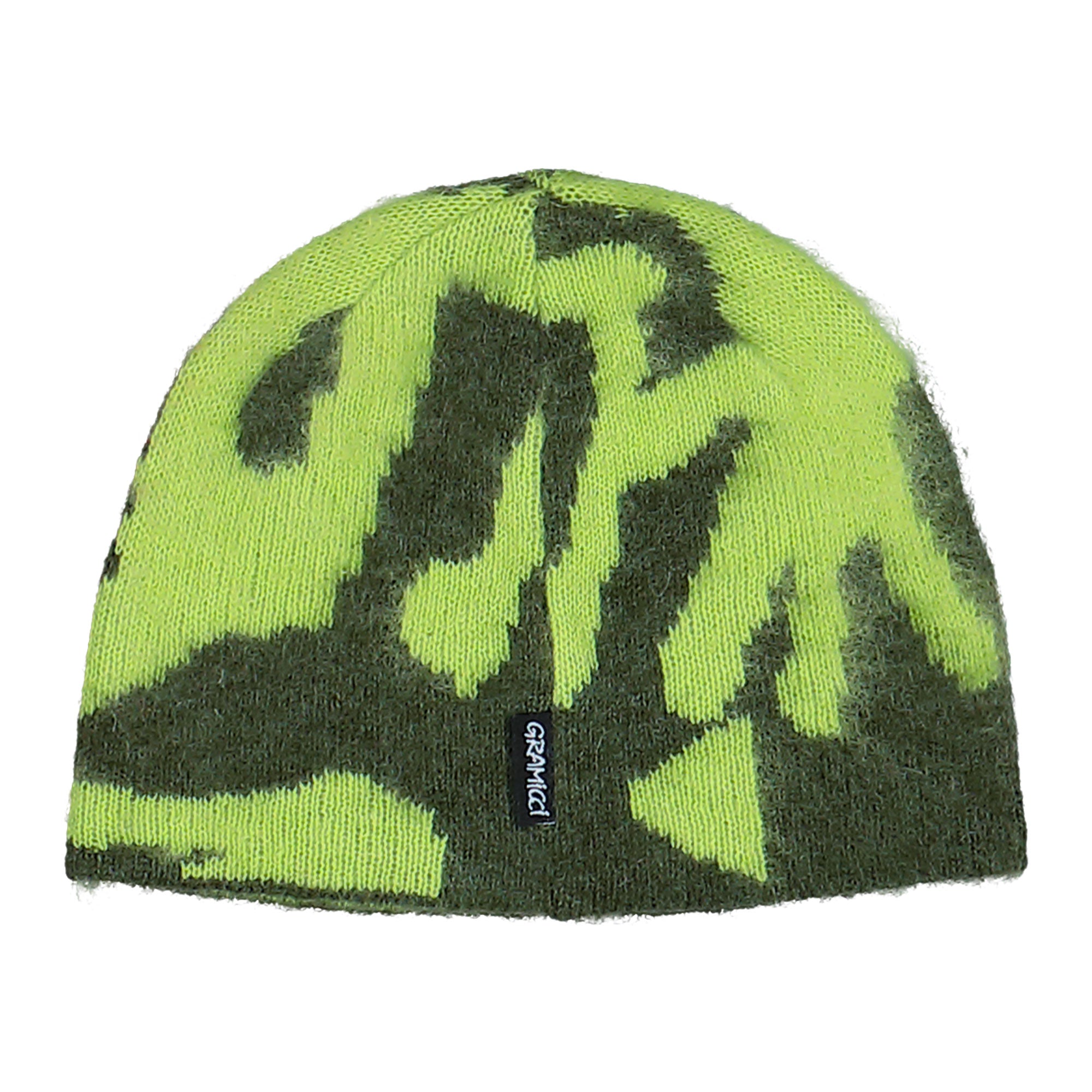Gramicci Mohair Burly Runningman Beanie Chartreuse Beanies G5FA-151 Close-up | Overkill