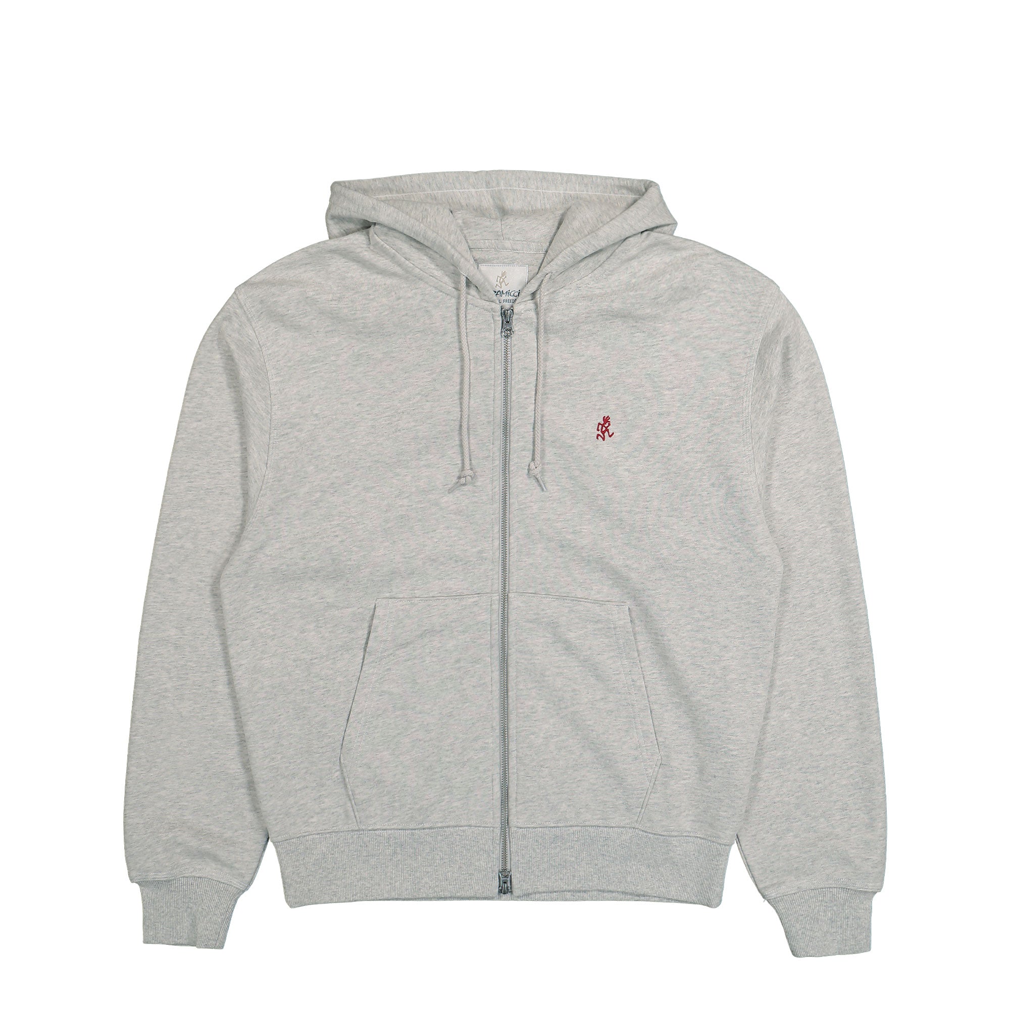 Gramicci One Point Zip Hooded Sweatshirt Heather Ash Hoodies G5SU-J100-Heather Ash | Overkill
