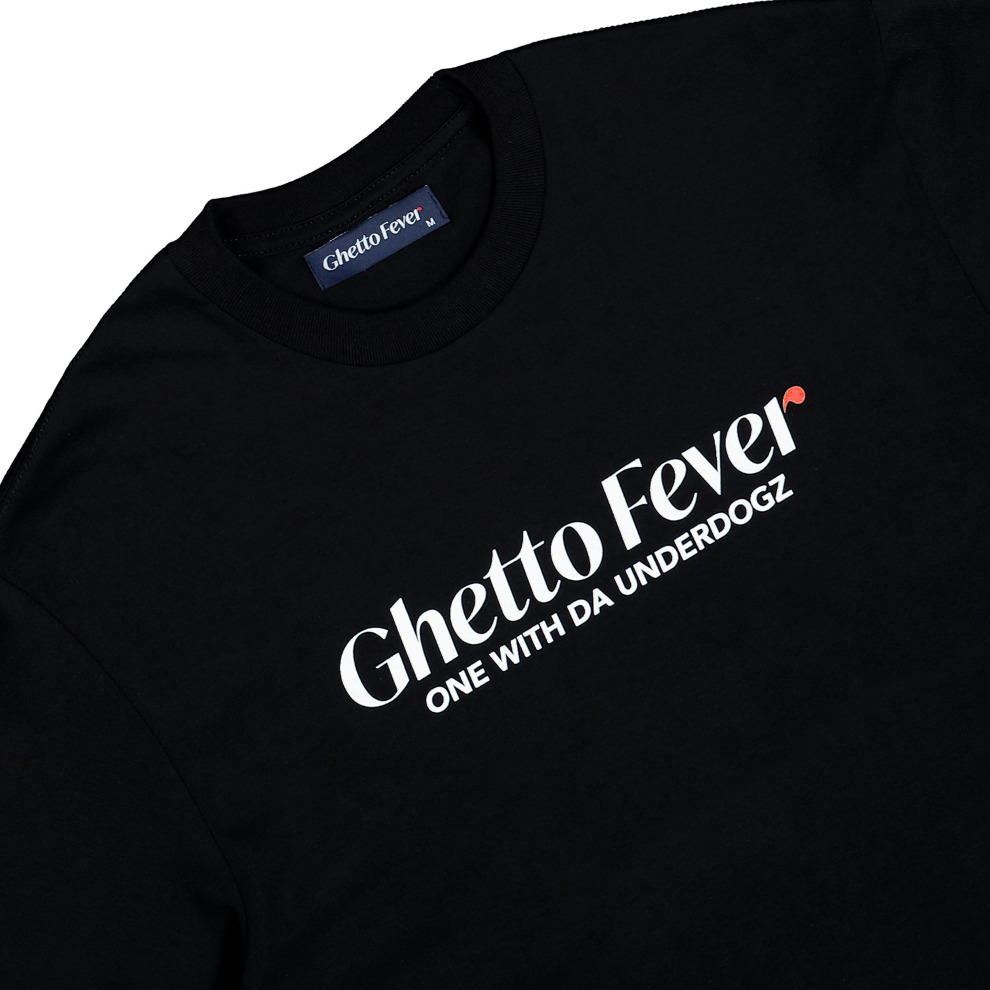 Ghetto Fever Classic Logo T-Shirt Black T-Shirts Material | Overkill