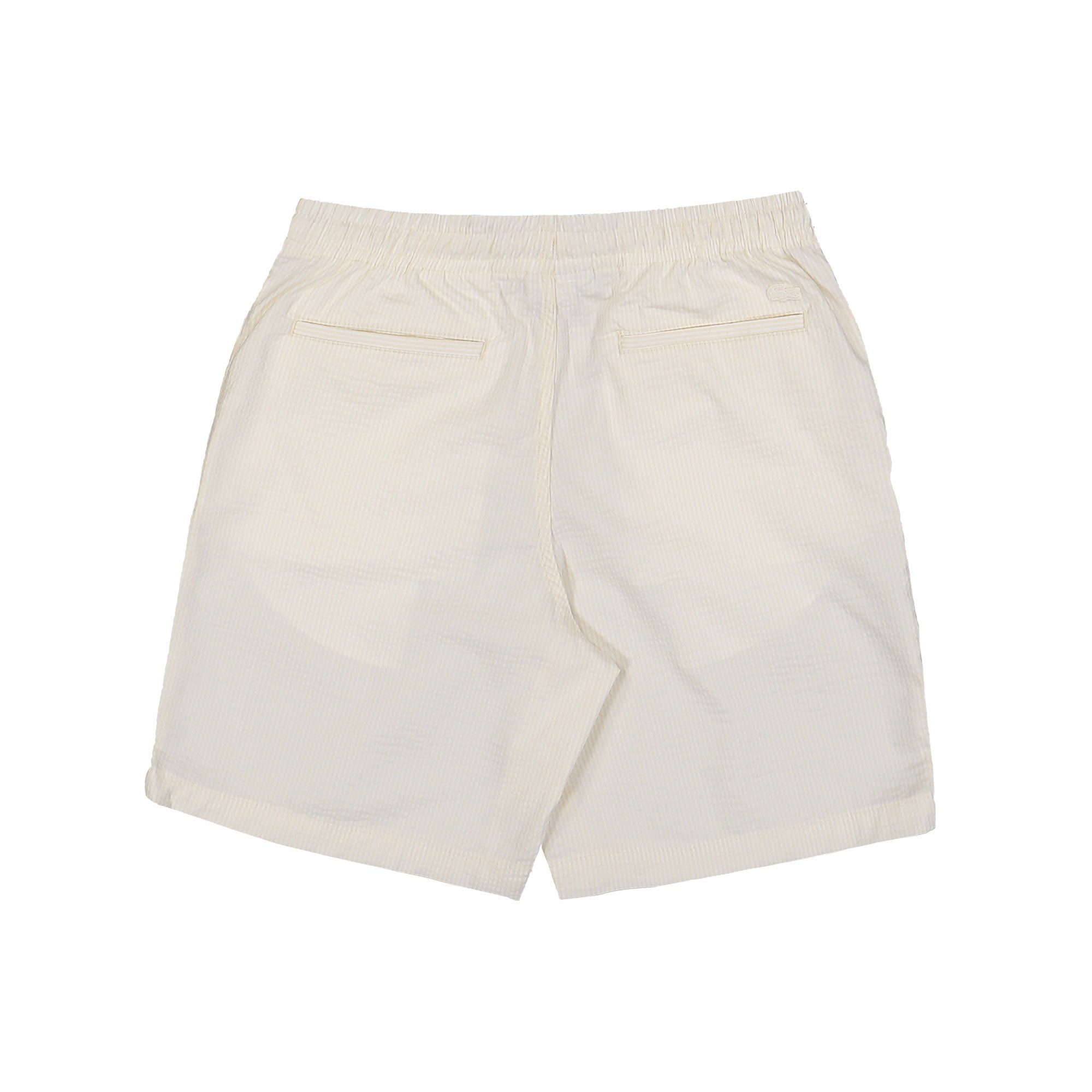 Lacoste Relaxed Fit Waffle Texture Shorts Blanc / Beige Shorts GH1977-00 FM0 Close-up | Overkill