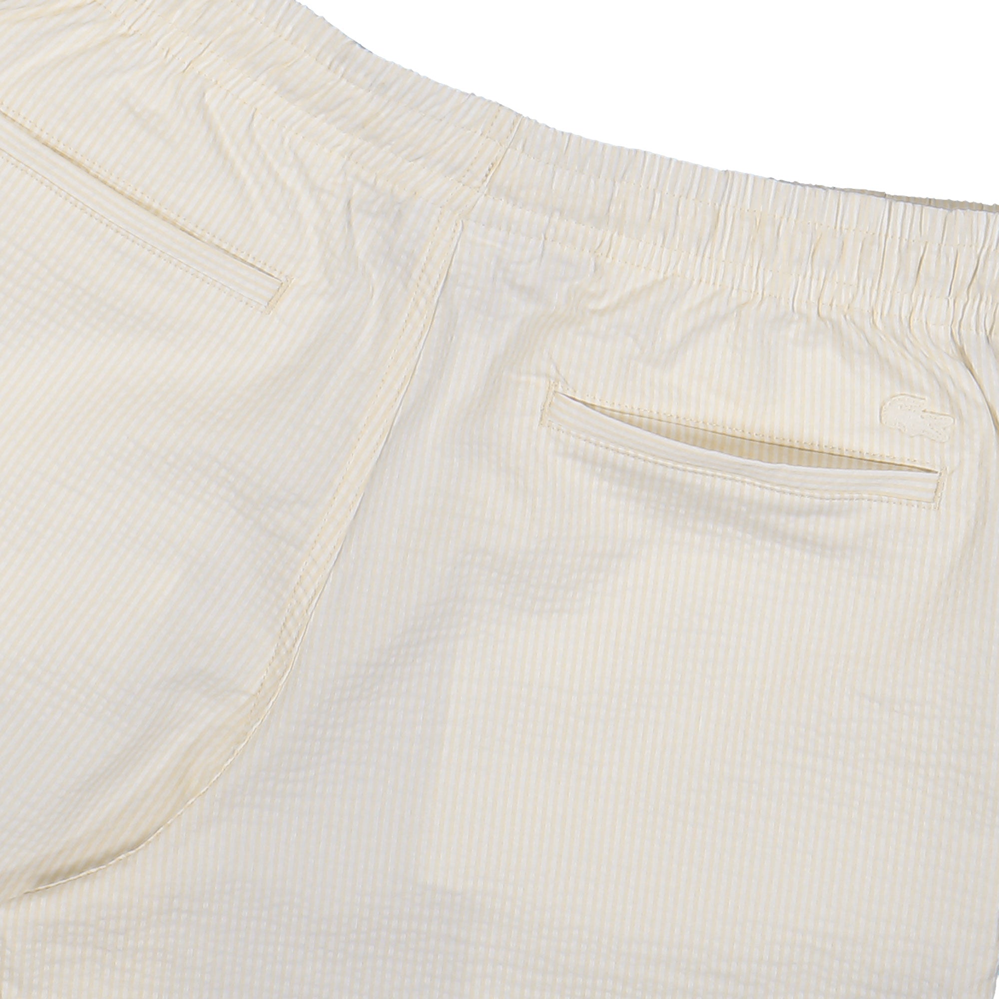 Lacoste Relaxed Fit Waffle Texture Shorts Blanc / Beige Shorts GH1977-00 FM0 Detail View 2 | Overkill