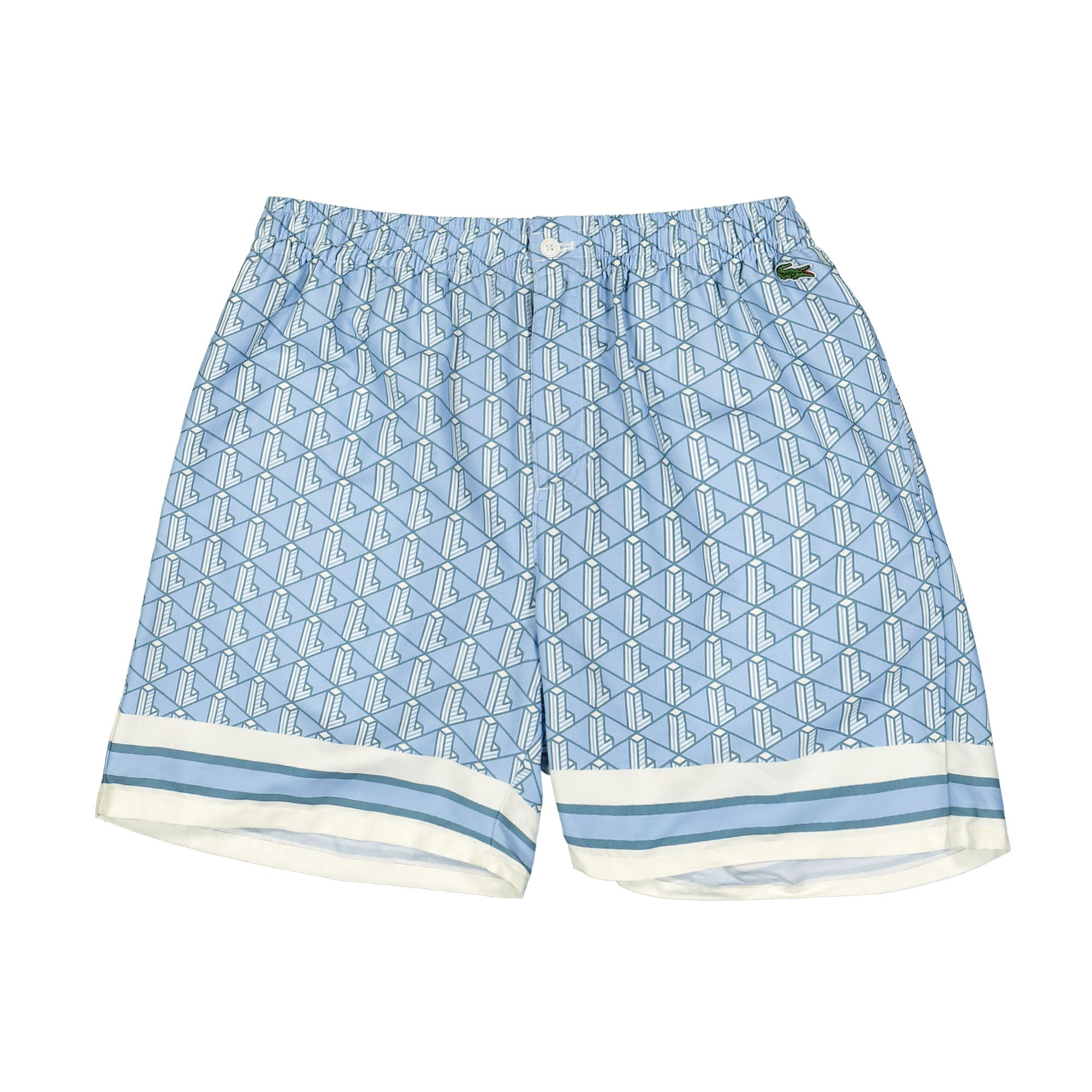 Lacoste Lightweight Monogram Shorts Blue / White Shorts GH9928-00 GIL | Overkill