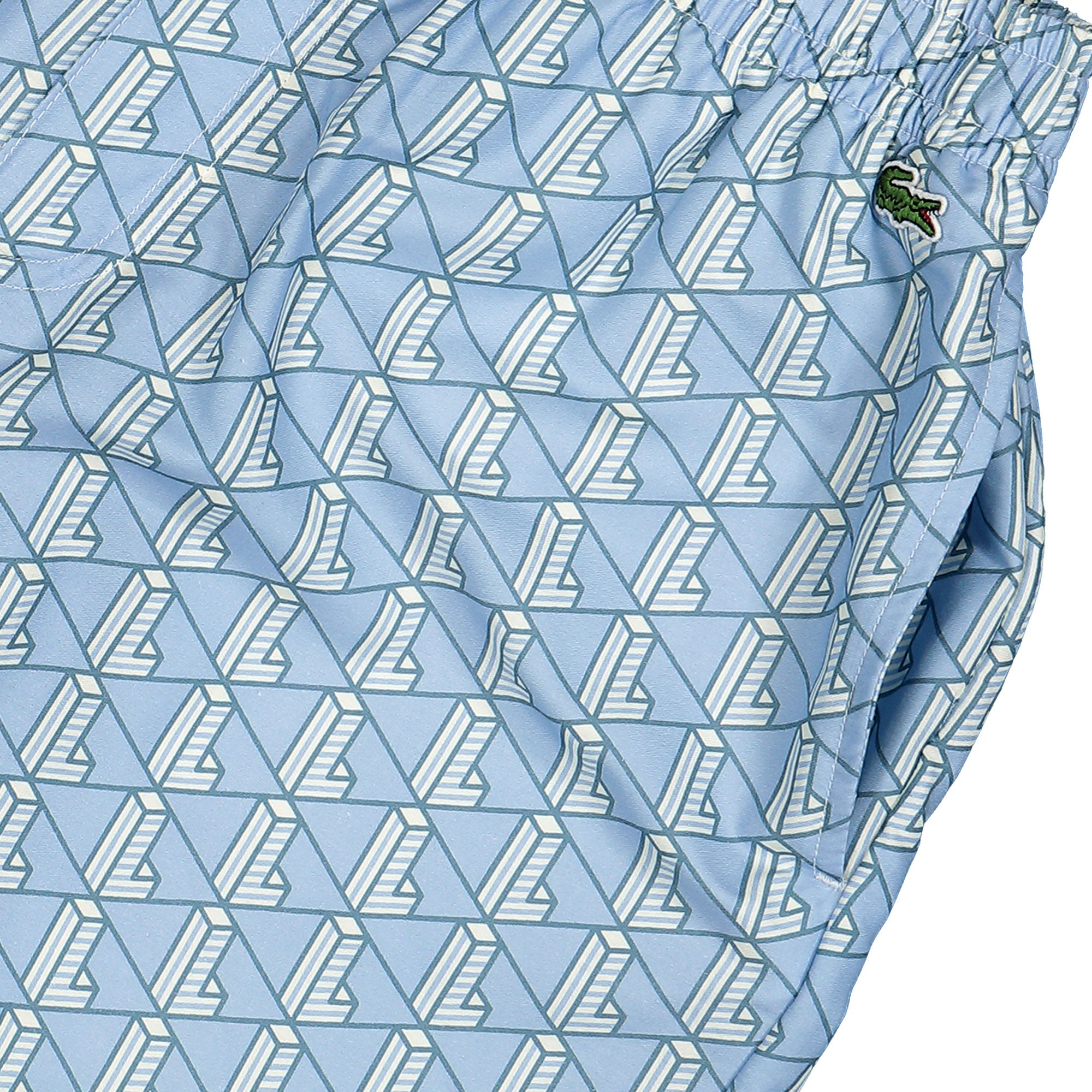 Lacoste Lightweight Monogram Shorts Blue / White Shorts Detail view 1 | Overkill