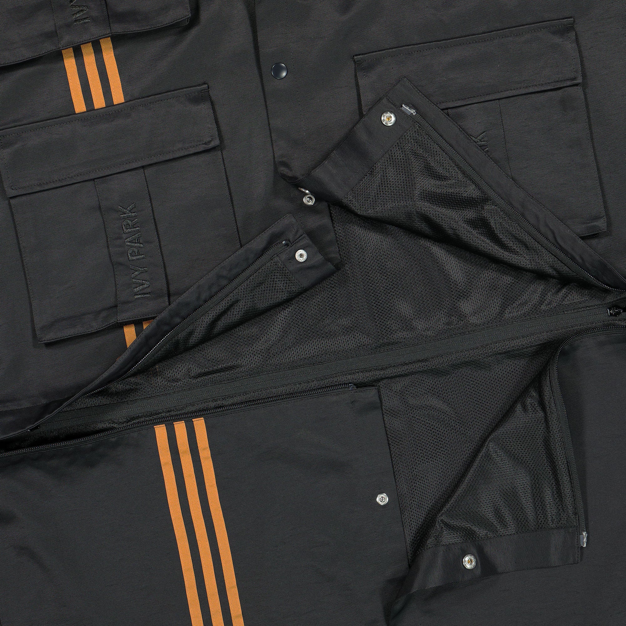 Ivy Park x adidas 3 Stripe Convertible Jacket Black Jackets GU3988 Detail View 4 | Overkill
