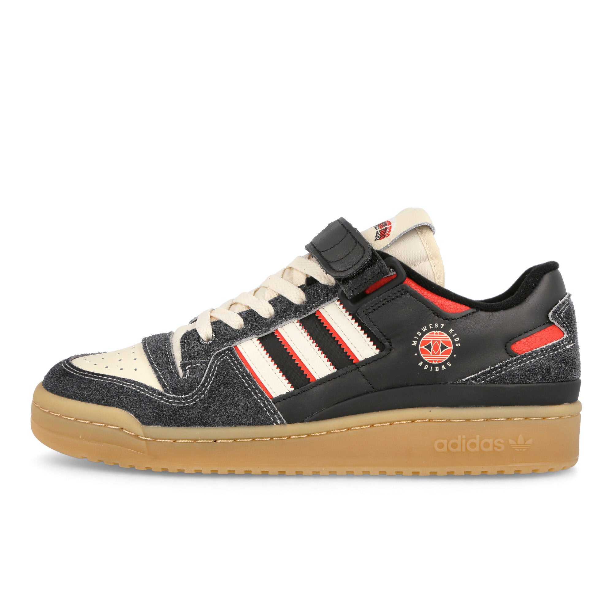 adidas Midwest Kids x adidas Forum 84 Low Core Black-Chalk White-Red Sneakers GW0035 | Overkill