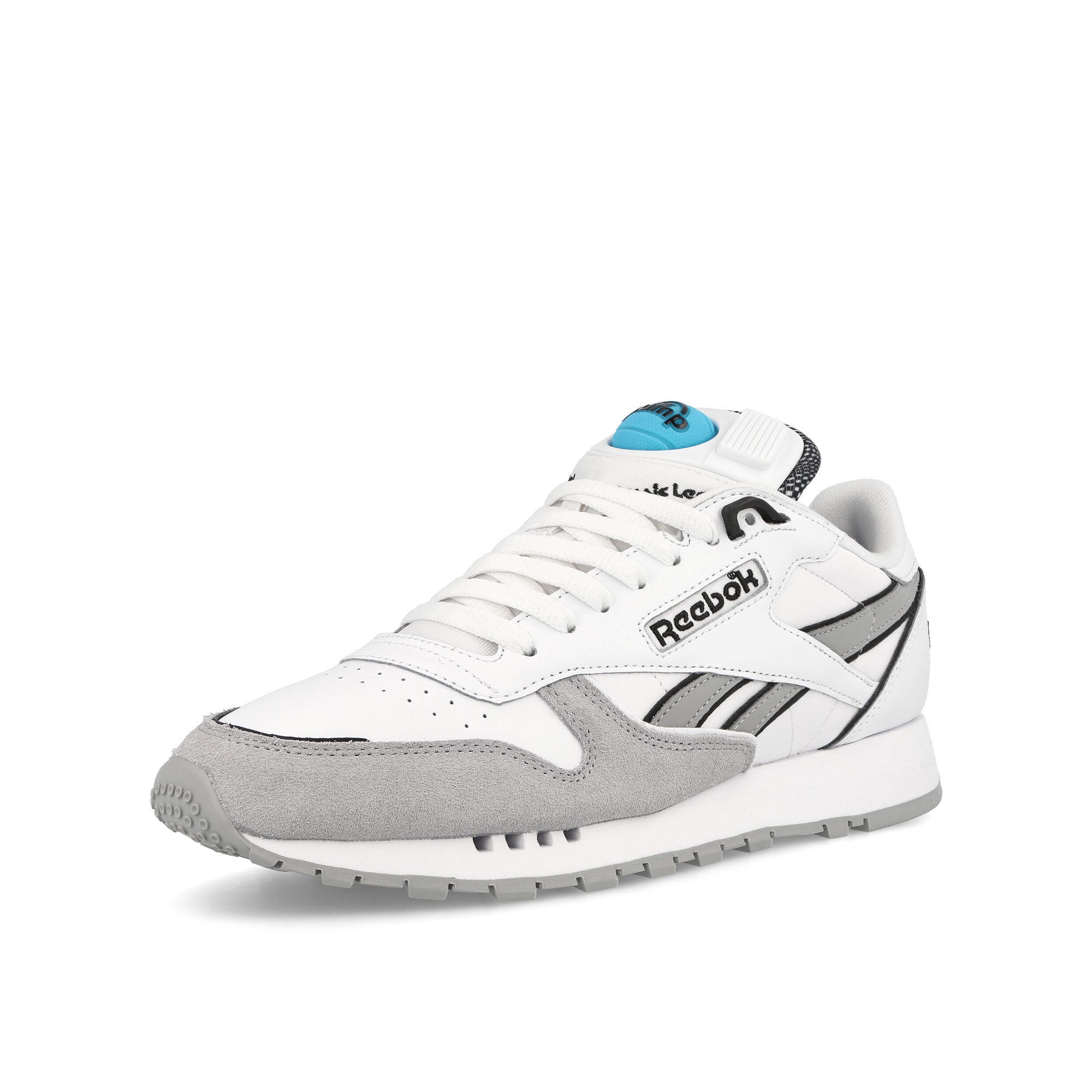Reebok Classic Leather Pump Footwear White / Pure Grey / Core Black Sneakers Close Up | Overkill
