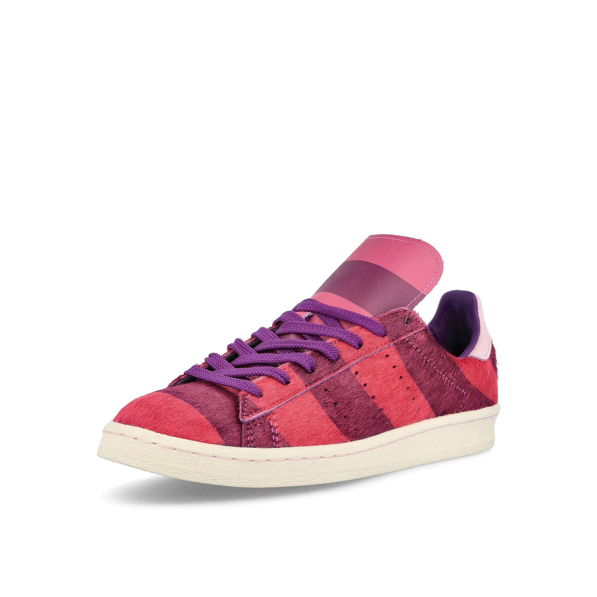 adidas Campus 80 Cheshire Cat Semi Solar Pink-Glory Purple-Cream White Low Top Sneakers Close Up | Overkill