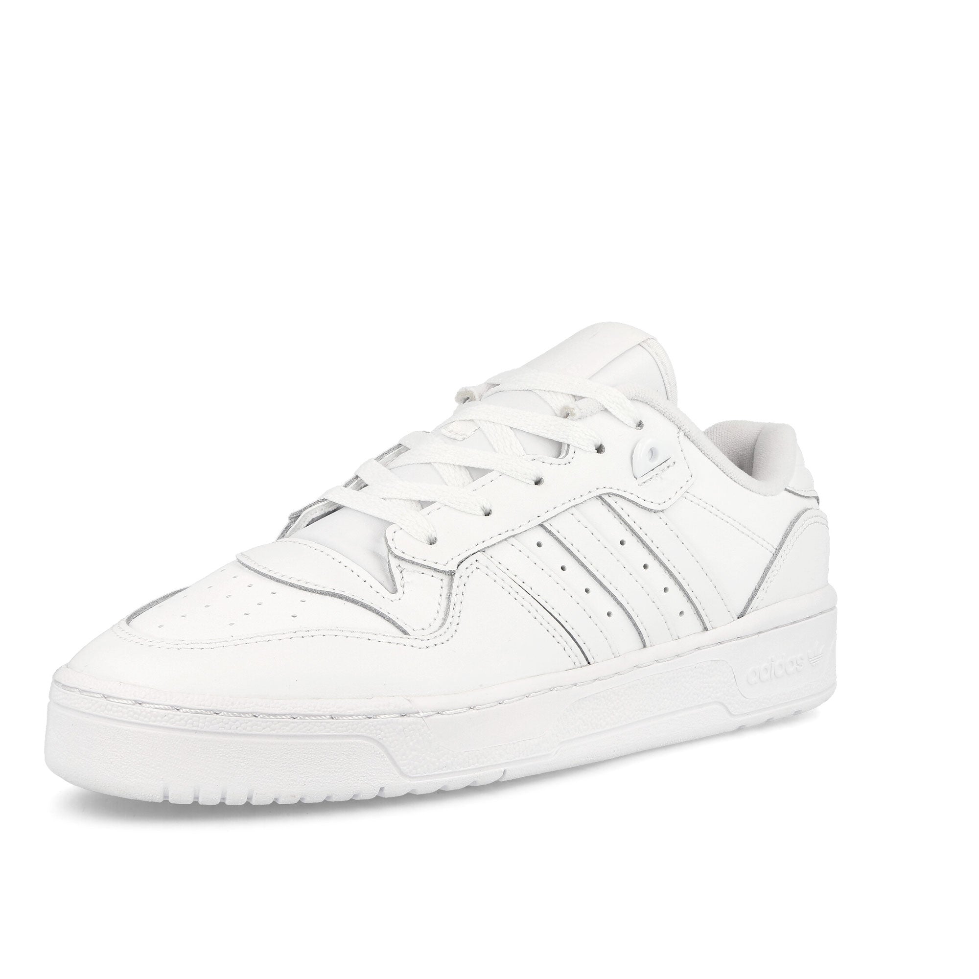 adidas Rivalry Low Footwear White-Footwear White-Footwear White Low Top Sneakers Close Up | Overkill