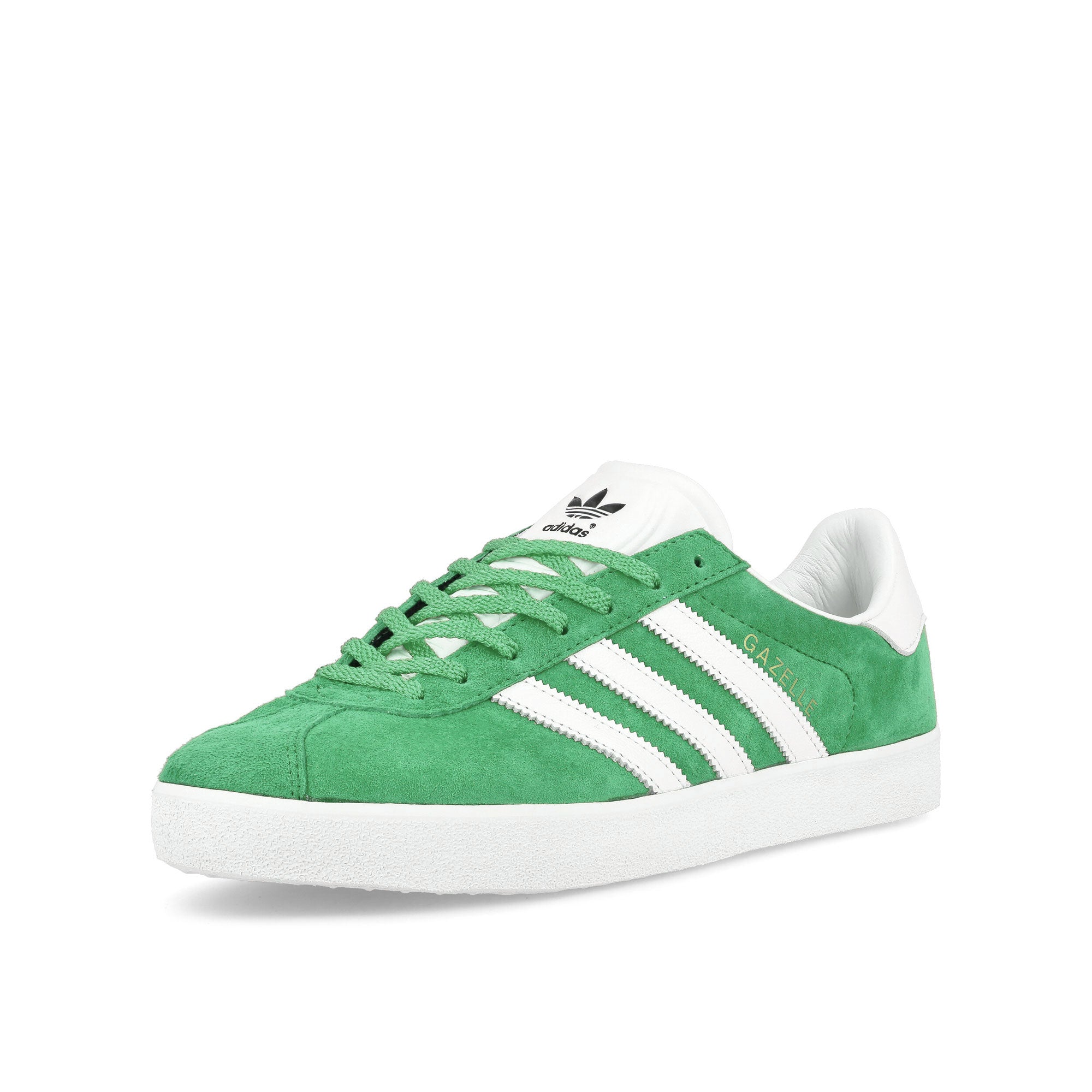 adidas Gazelle 85 Semi Court Green-Cloud White-Core Black Low Top Sneakers Close Up | Overkill