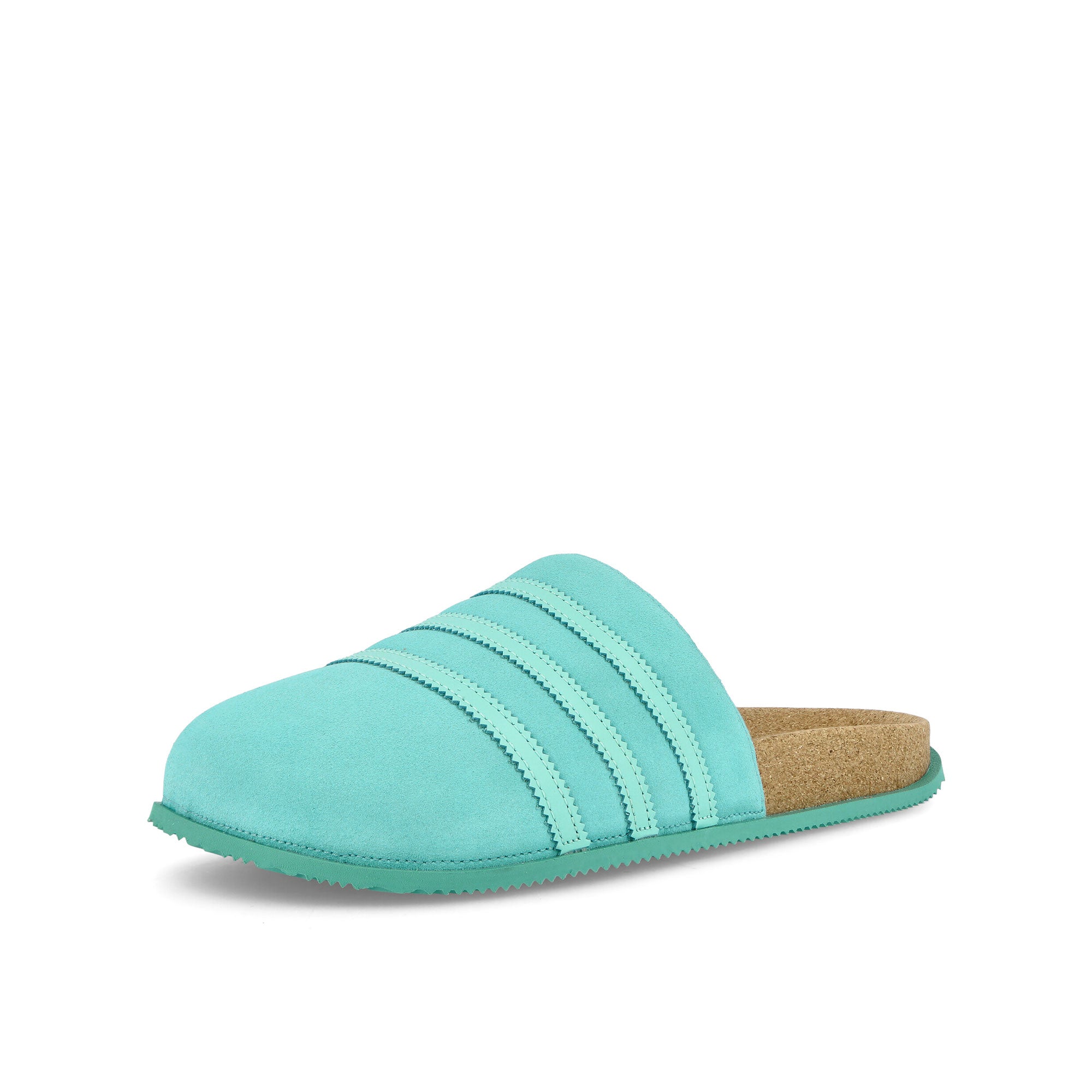 adidas Adimule Lea Easy Mint-Energy Aqua-Gold Slides, Sandals & Slippers Close Up | Overkill